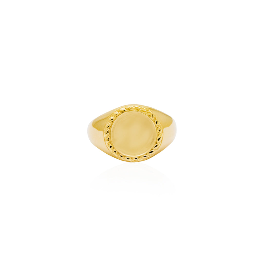 Love Shack Signet Ring Engrave - Gold