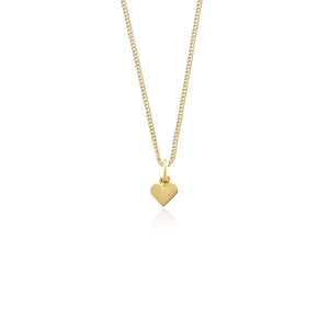 Luna & Rose Single heart of Gold Charm Necklace