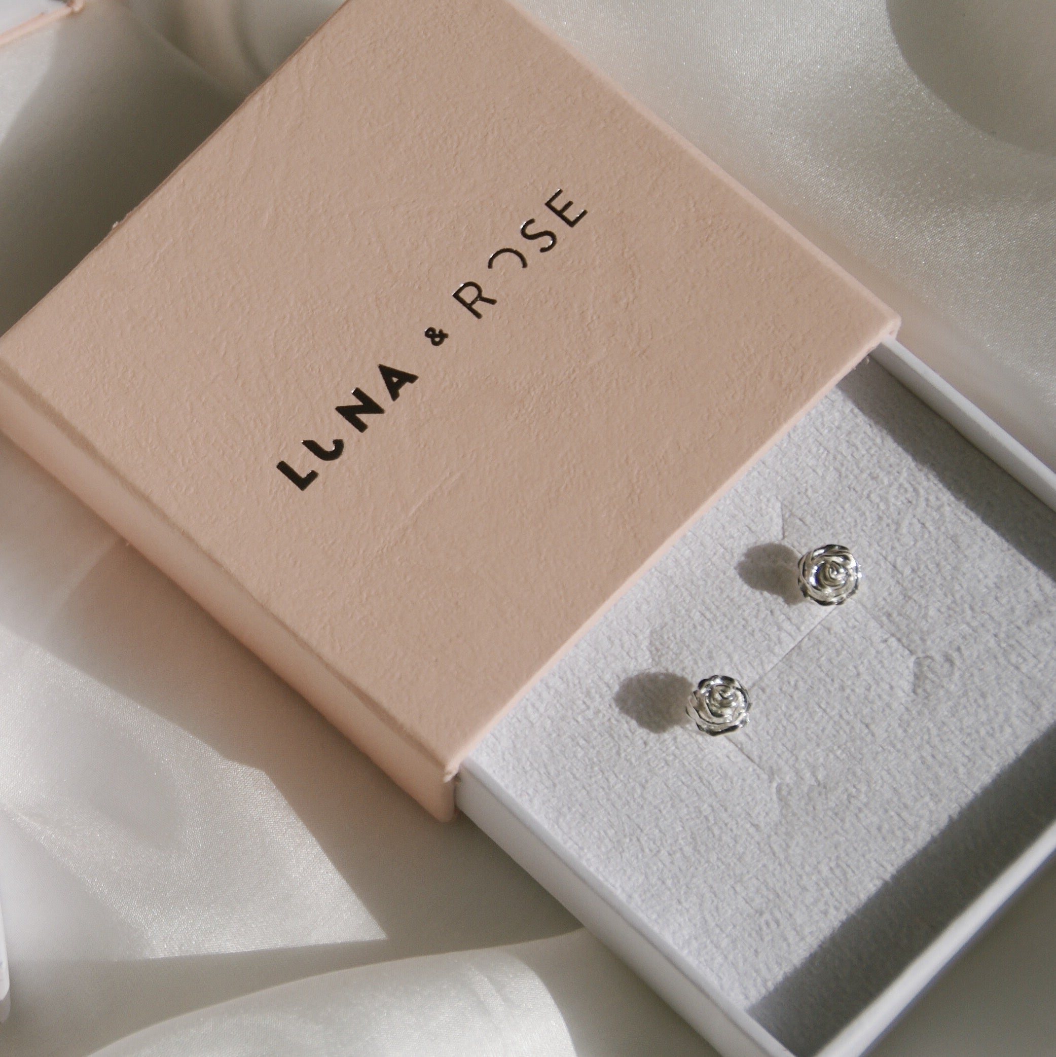 Desert Rose Earrings - Recycled Sterling Silver