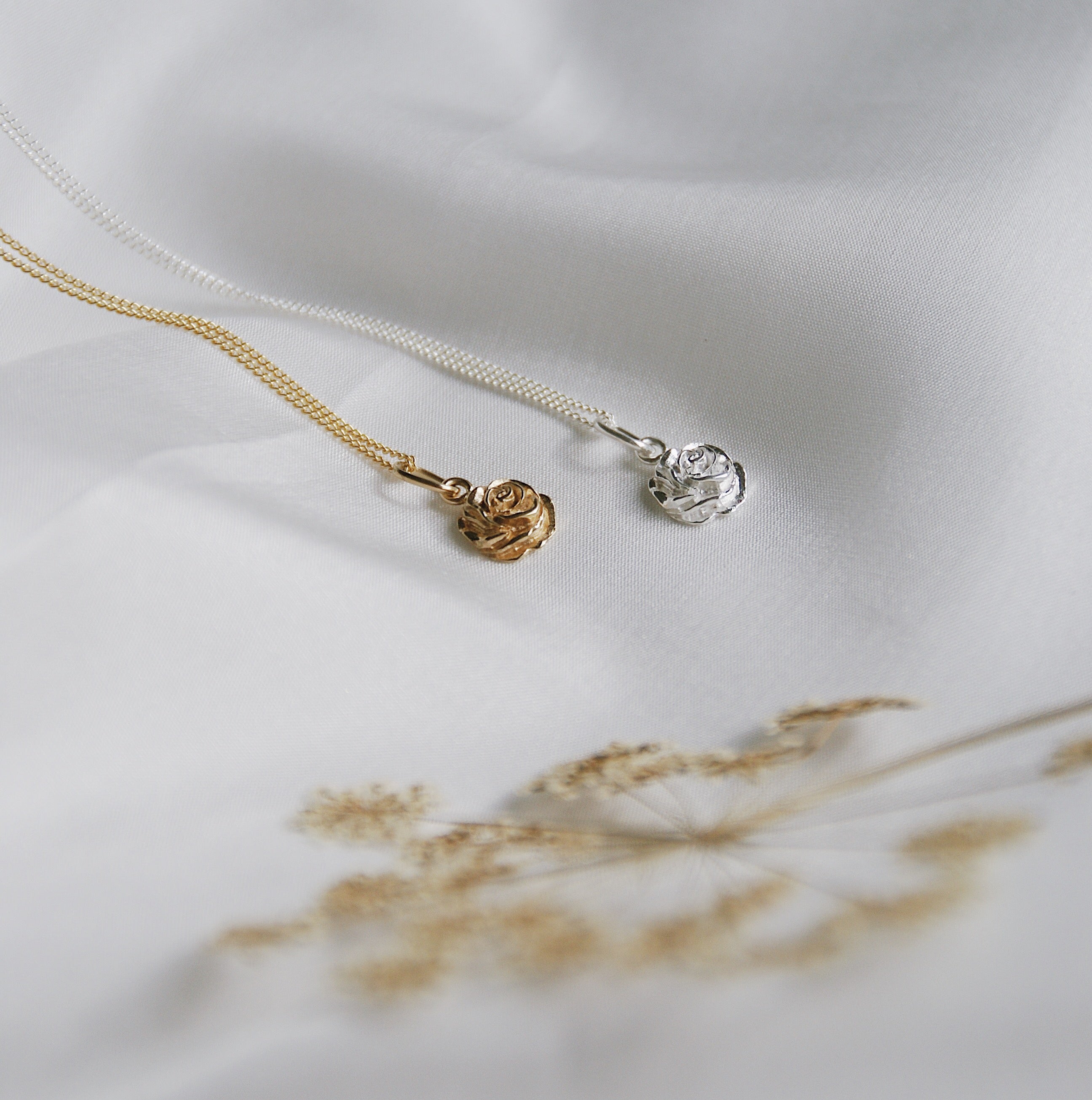 Desert Rose Necklace Charm - Gold