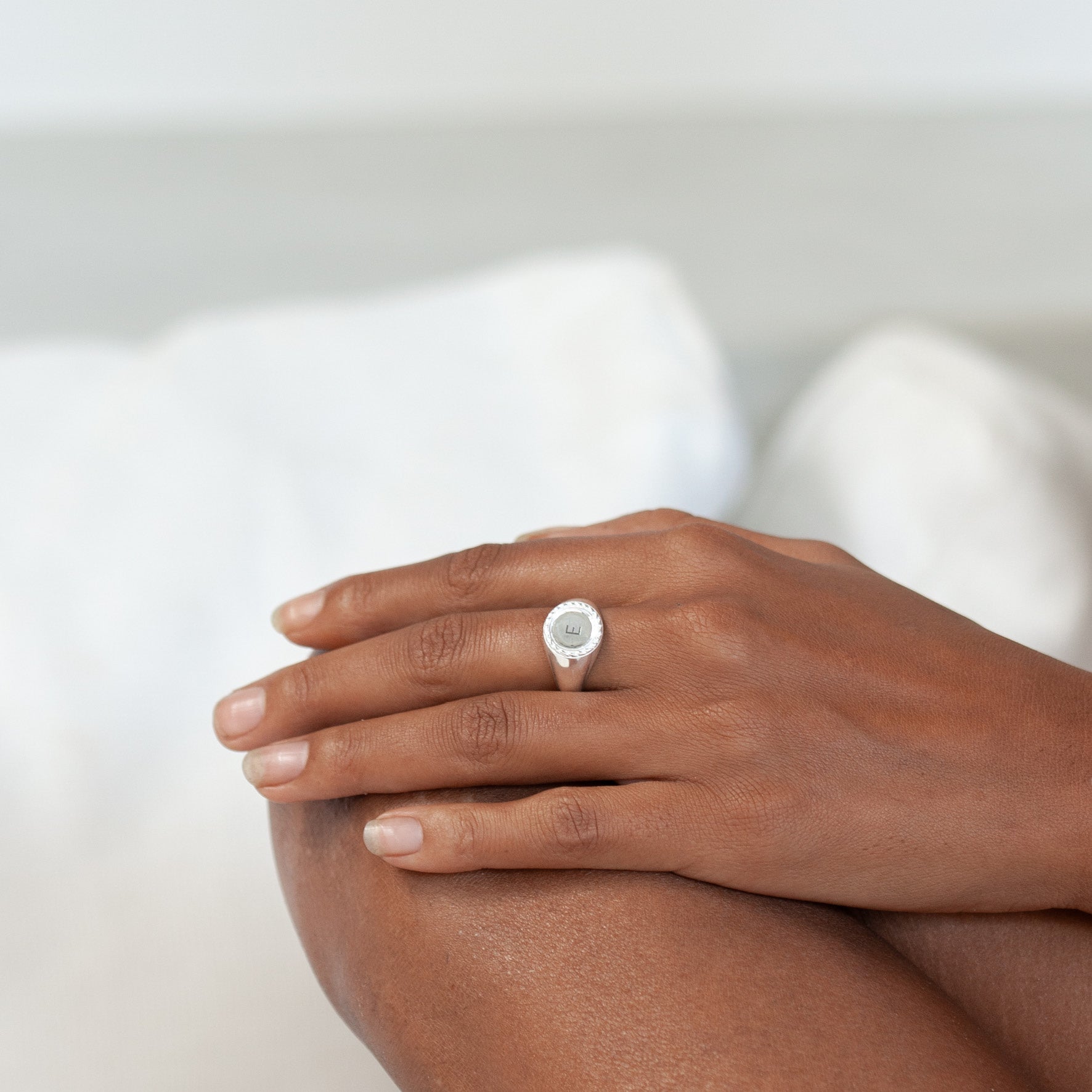 Recycled Silver Love Shack Signet Ring - Silver