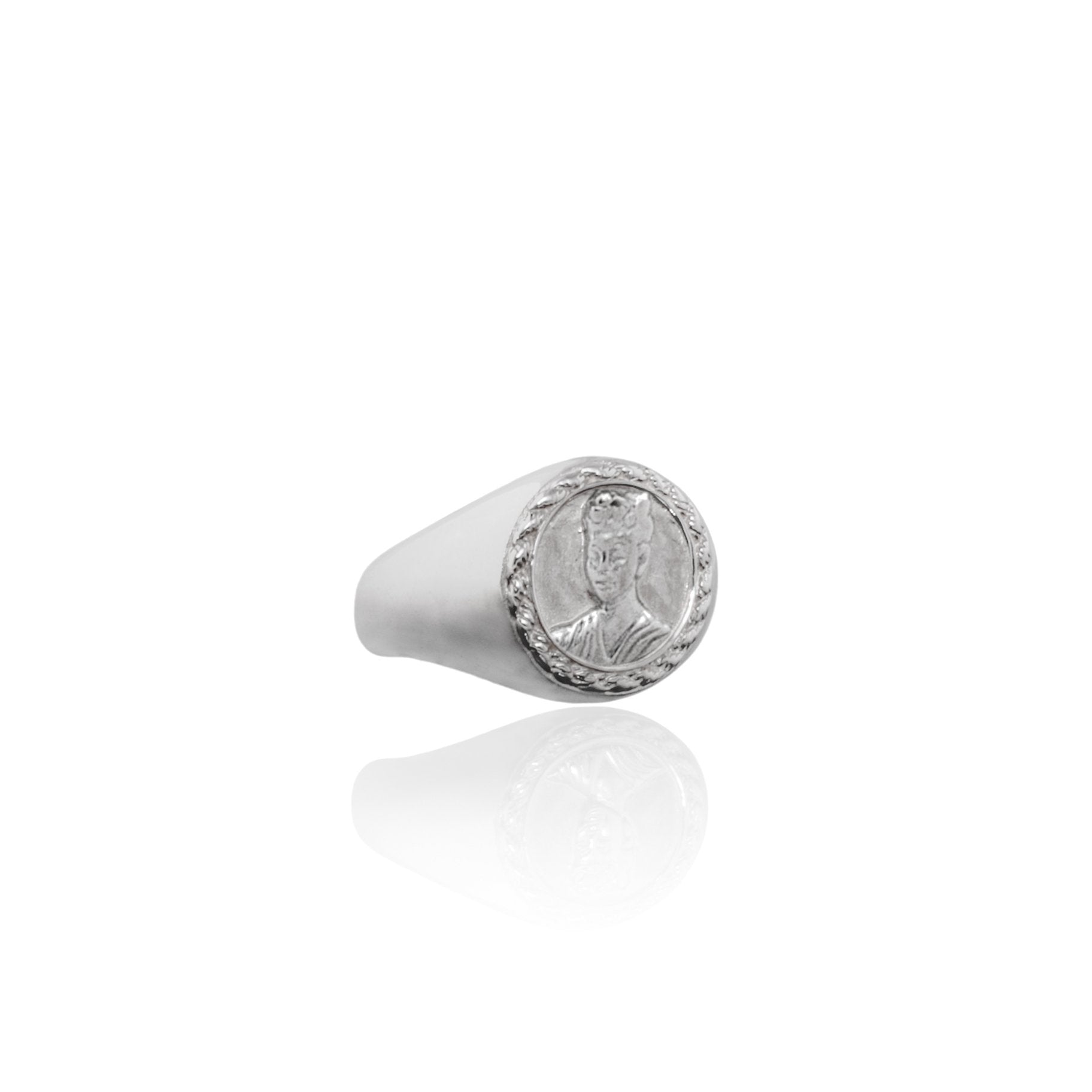 Luna and Rose Frida Kahlo MAGDALENA SIGNET RING - SILVER