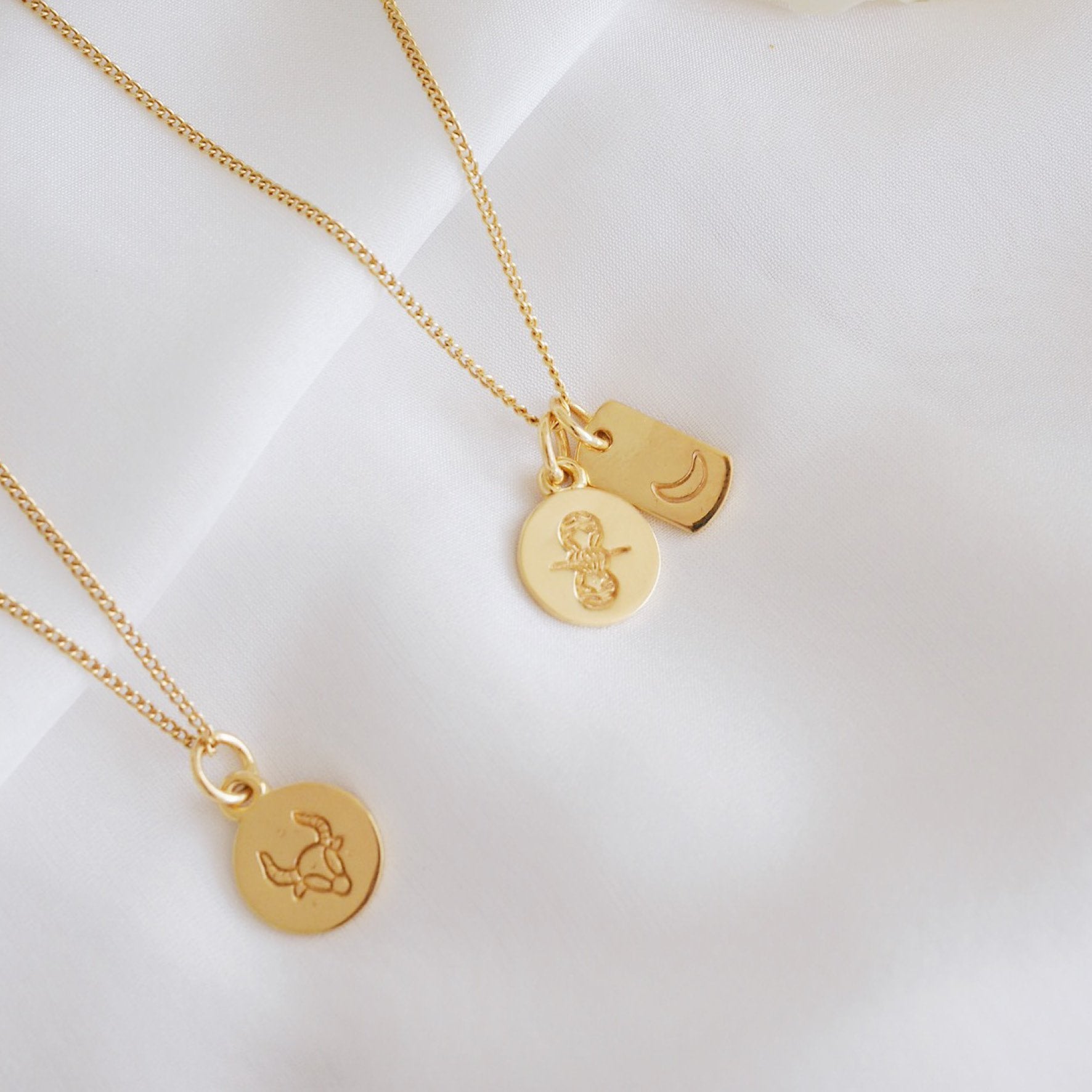 Gemini Mini Zodiac Charm - Gold
