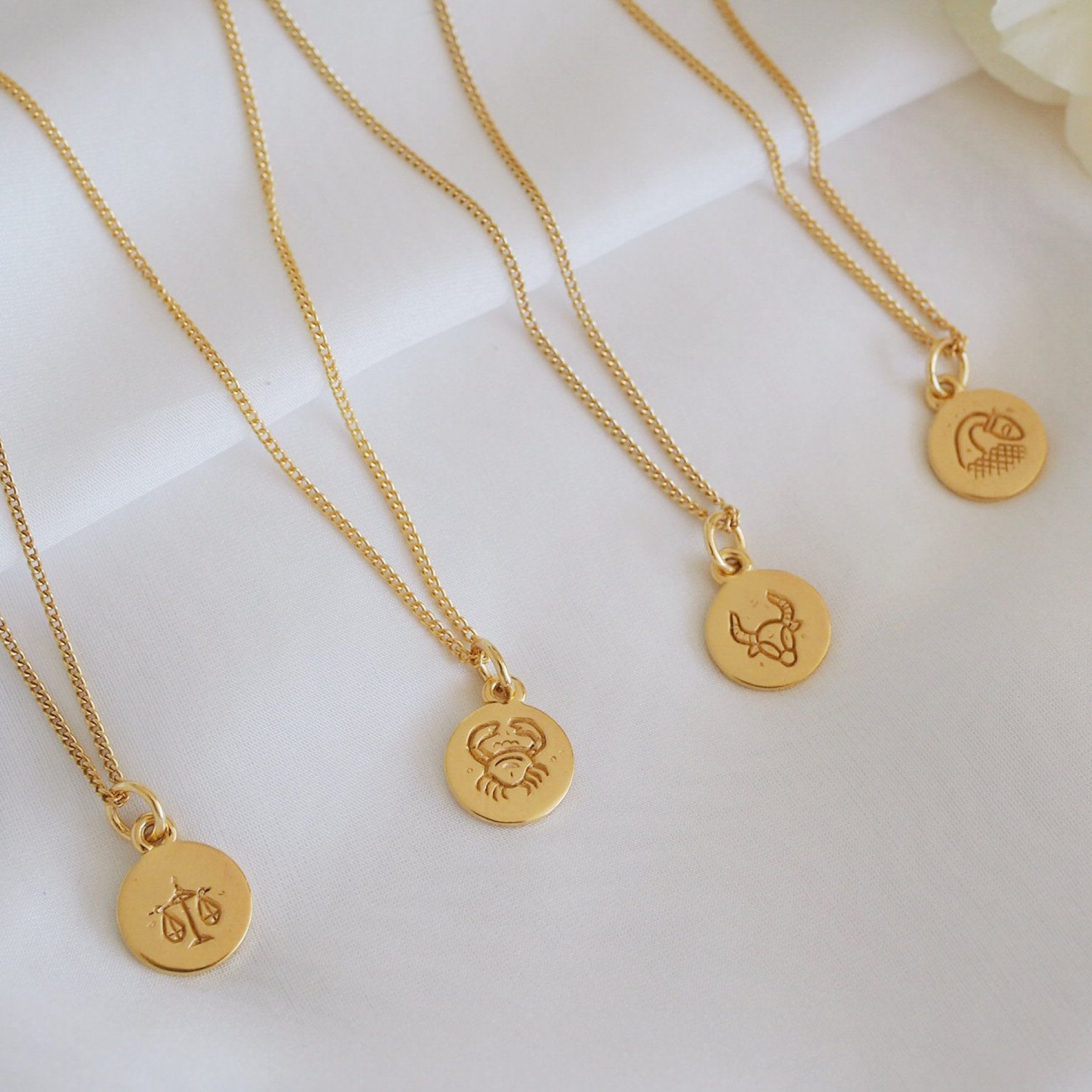 Cancer Mini Zodiac Charm - Gold