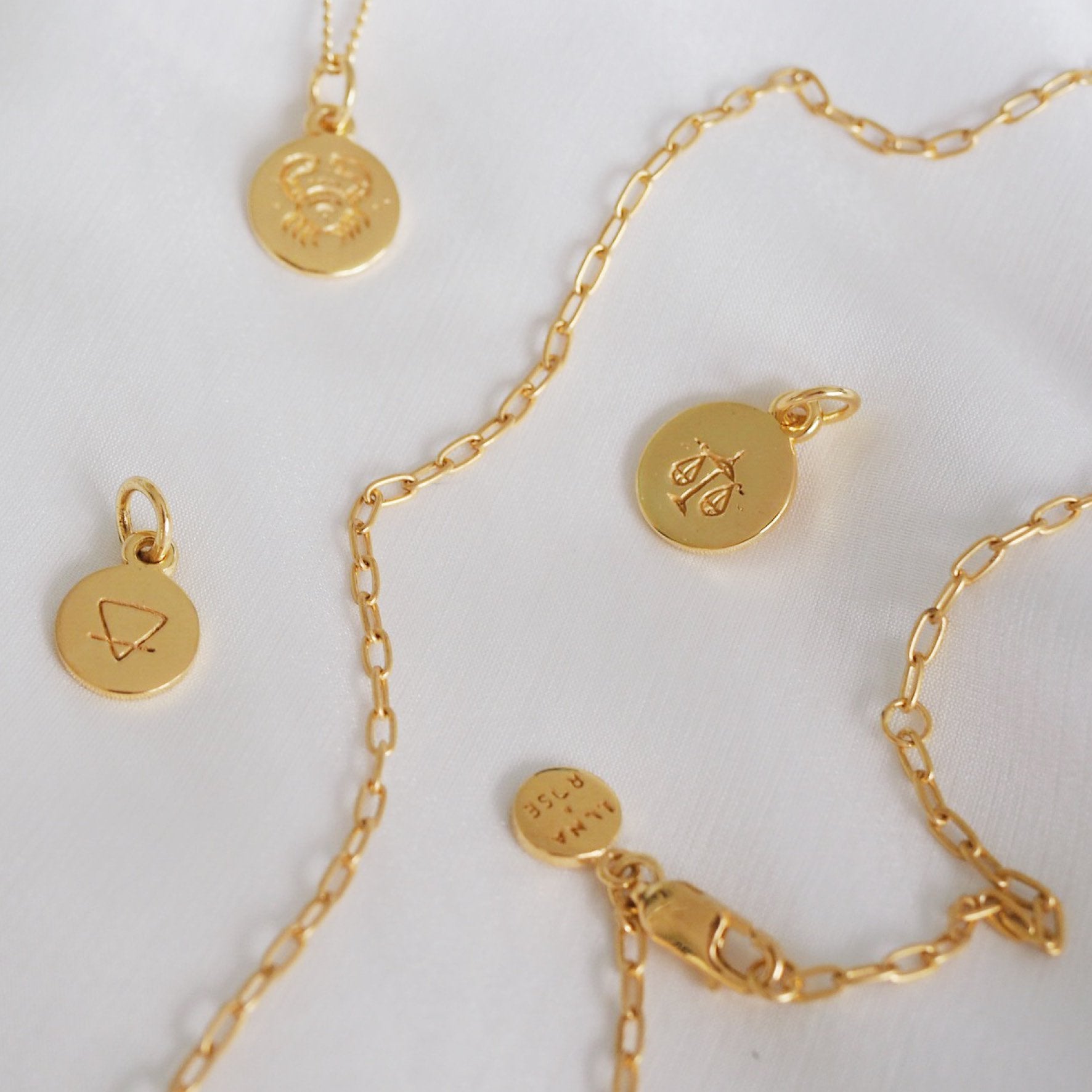 Libra Mini Zodiac Charm - Gold