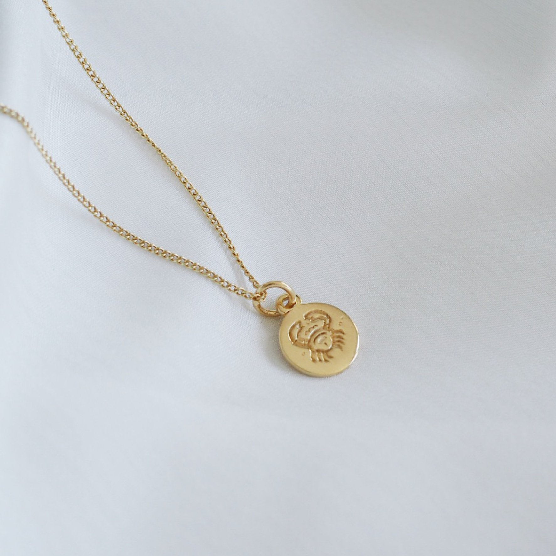 Cancer Mini Zodiac Charm - Gold