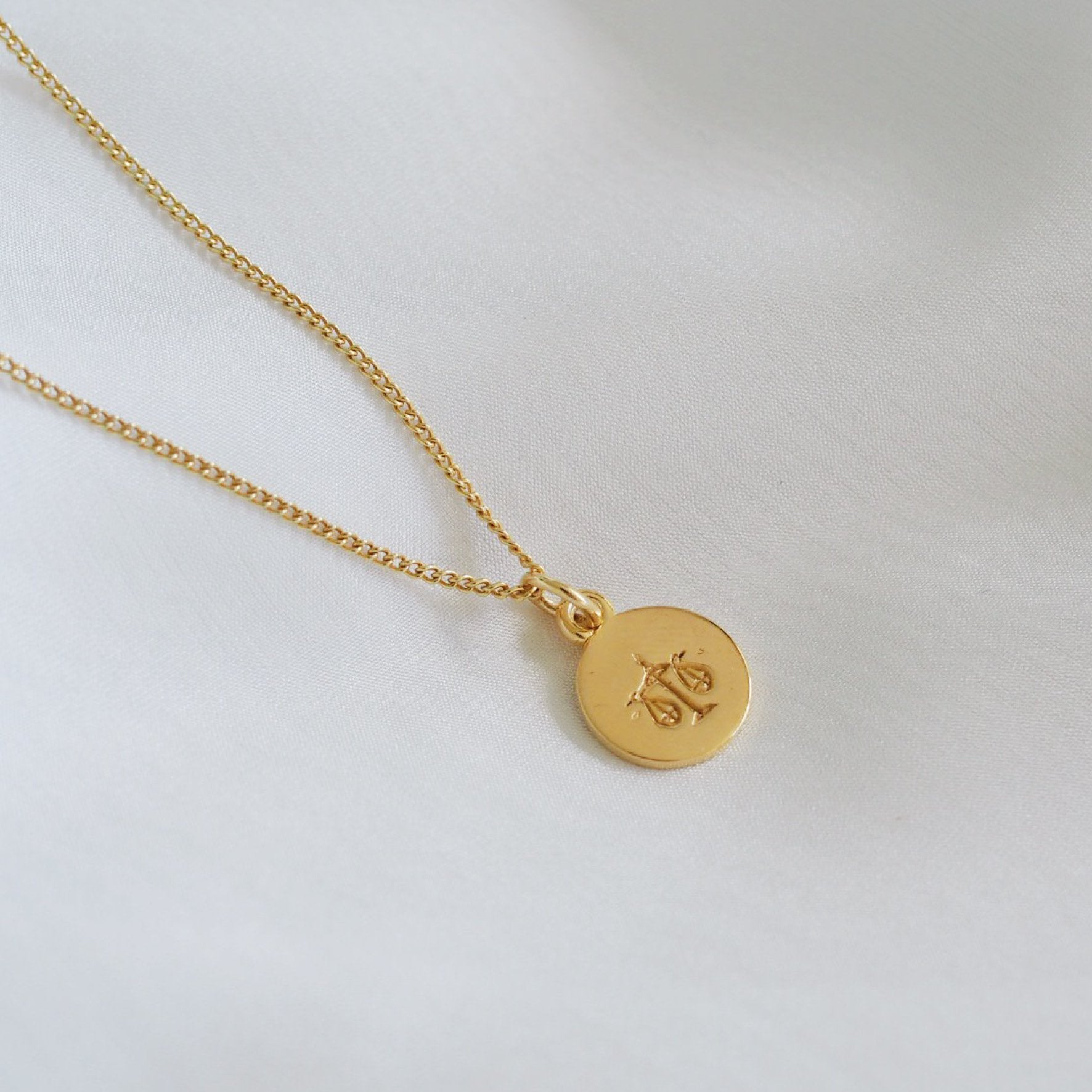Libra Mini Zodiac Charm - Gold