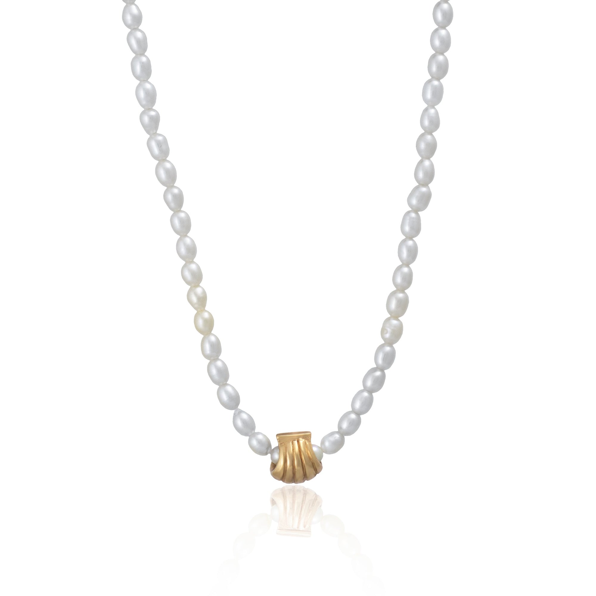 Pearly Whites Necklace Gold Sustainably sourced