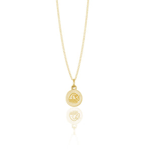 Aquarius Mini Zodiac Necklace - Gold