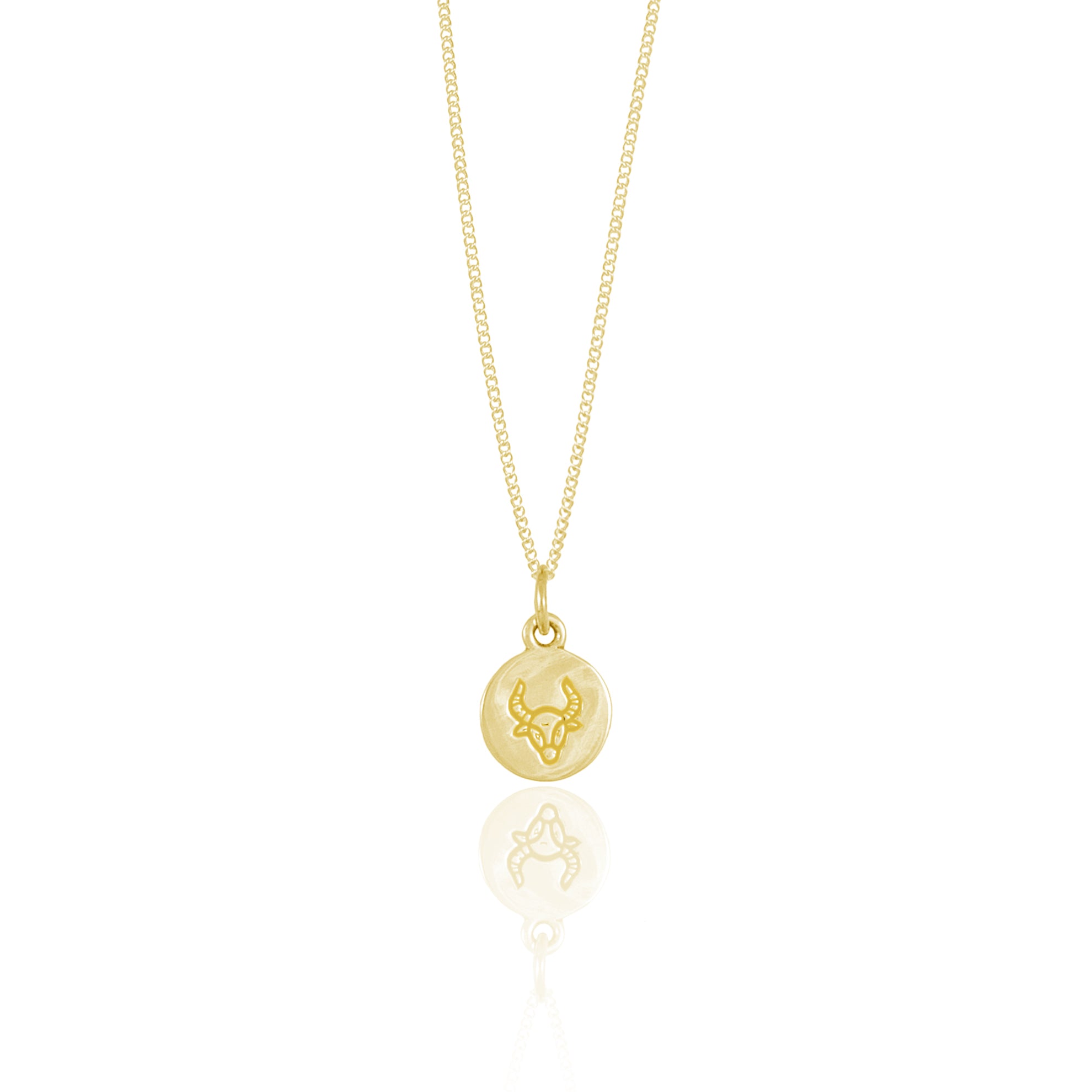 Taurus Mini Zodiac Necklace - Gold