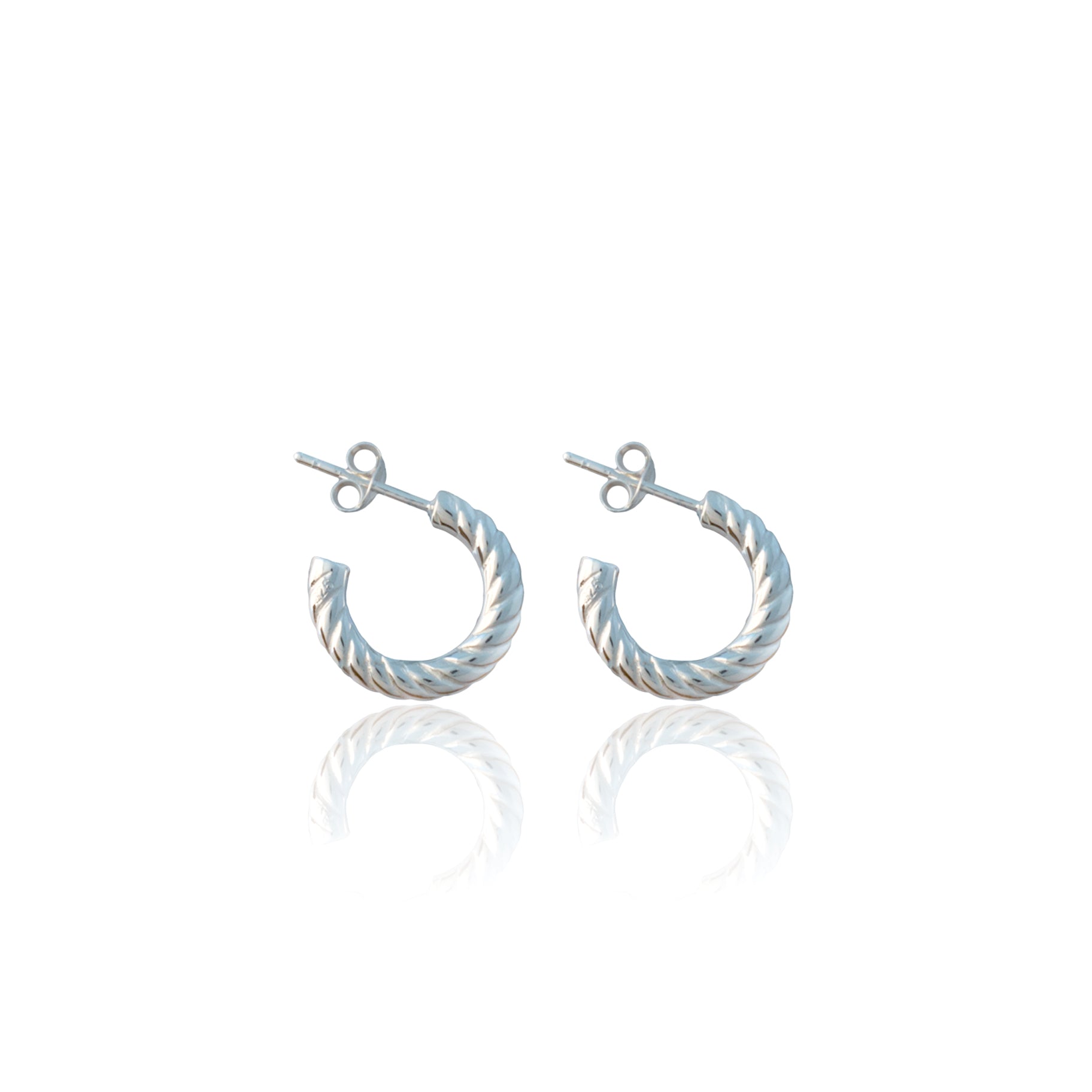 Mini Positano Hoops - Silver