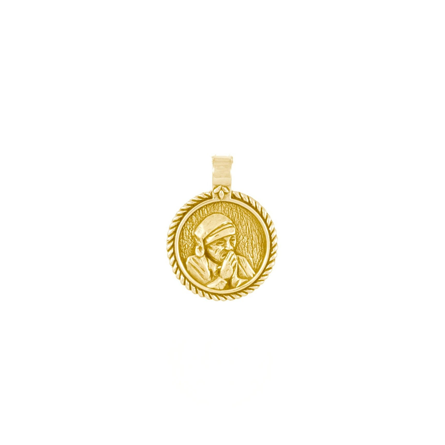 Mother Teresa saint for Compassion Gold Charm