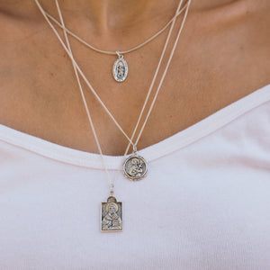 La Luna Rose Motherhood Protection Necklace in Recycled Sterling Silver