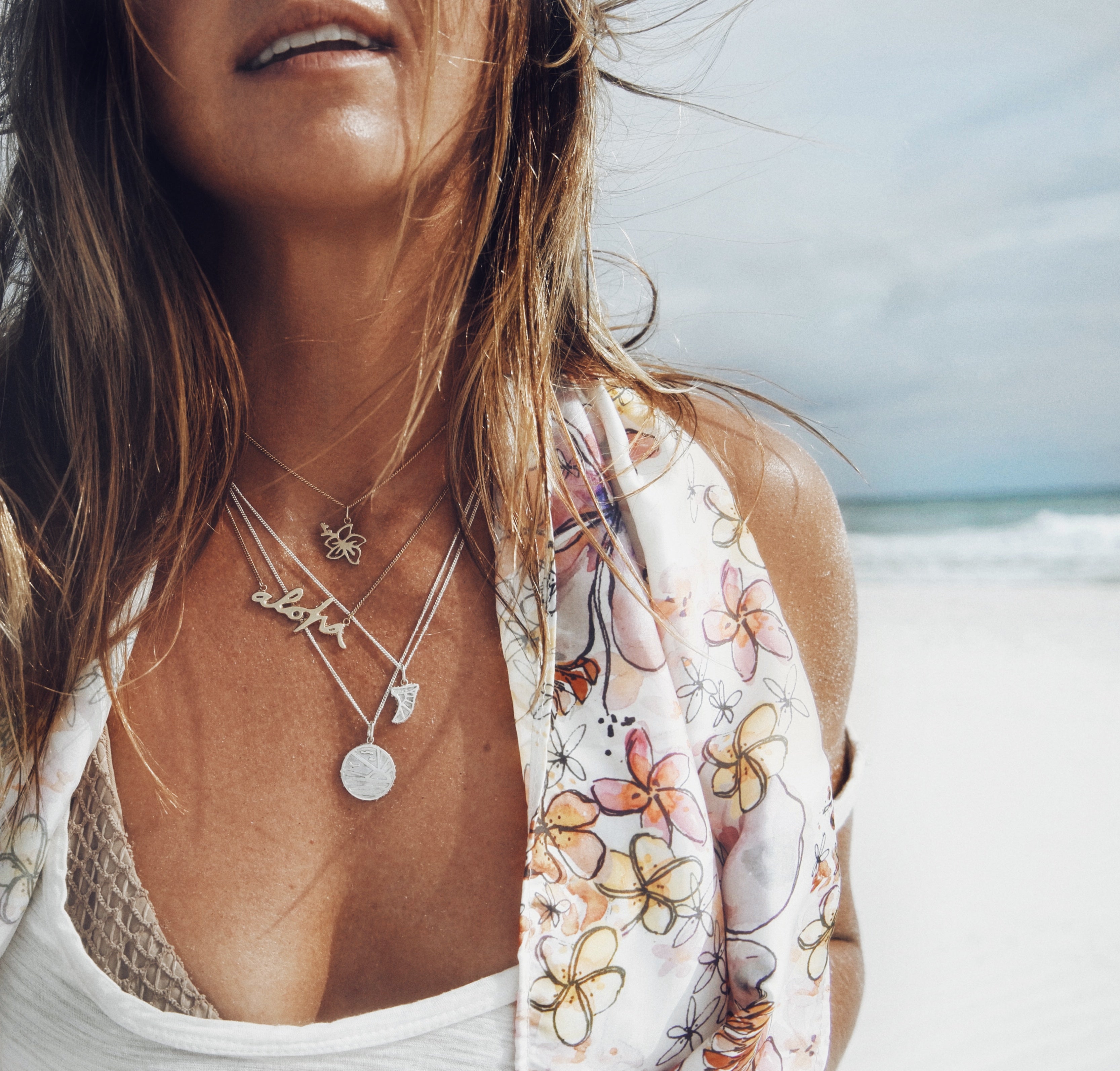 Luna & Rose x Goldfish Kiss Sunset Pendant Silver