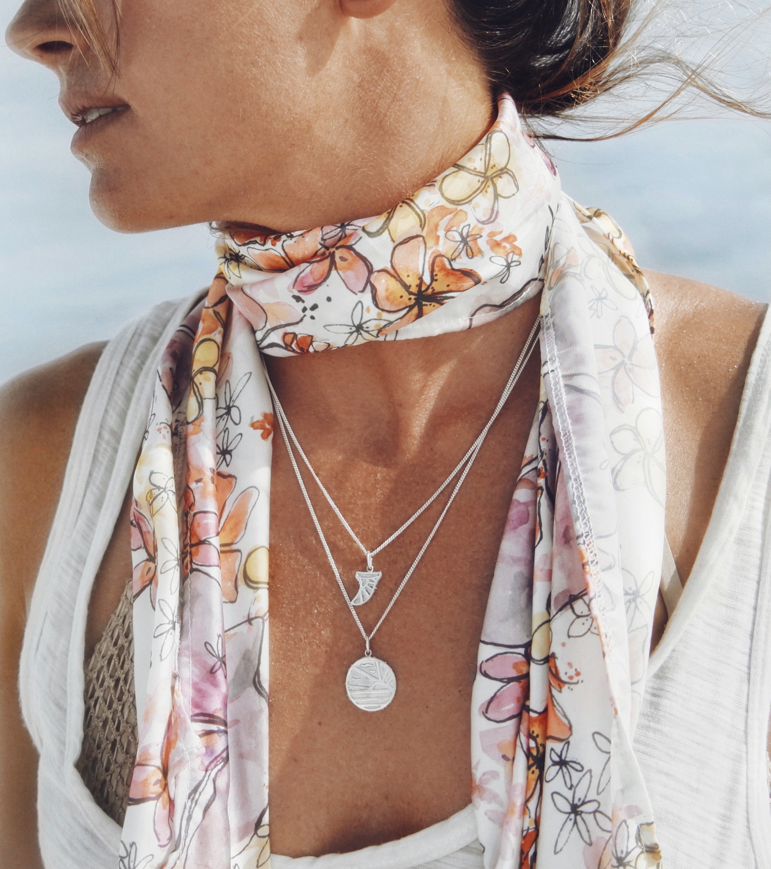 GOLDFISH KISS x LUNA & ROSE SUNSET NECKLACE (Silver)