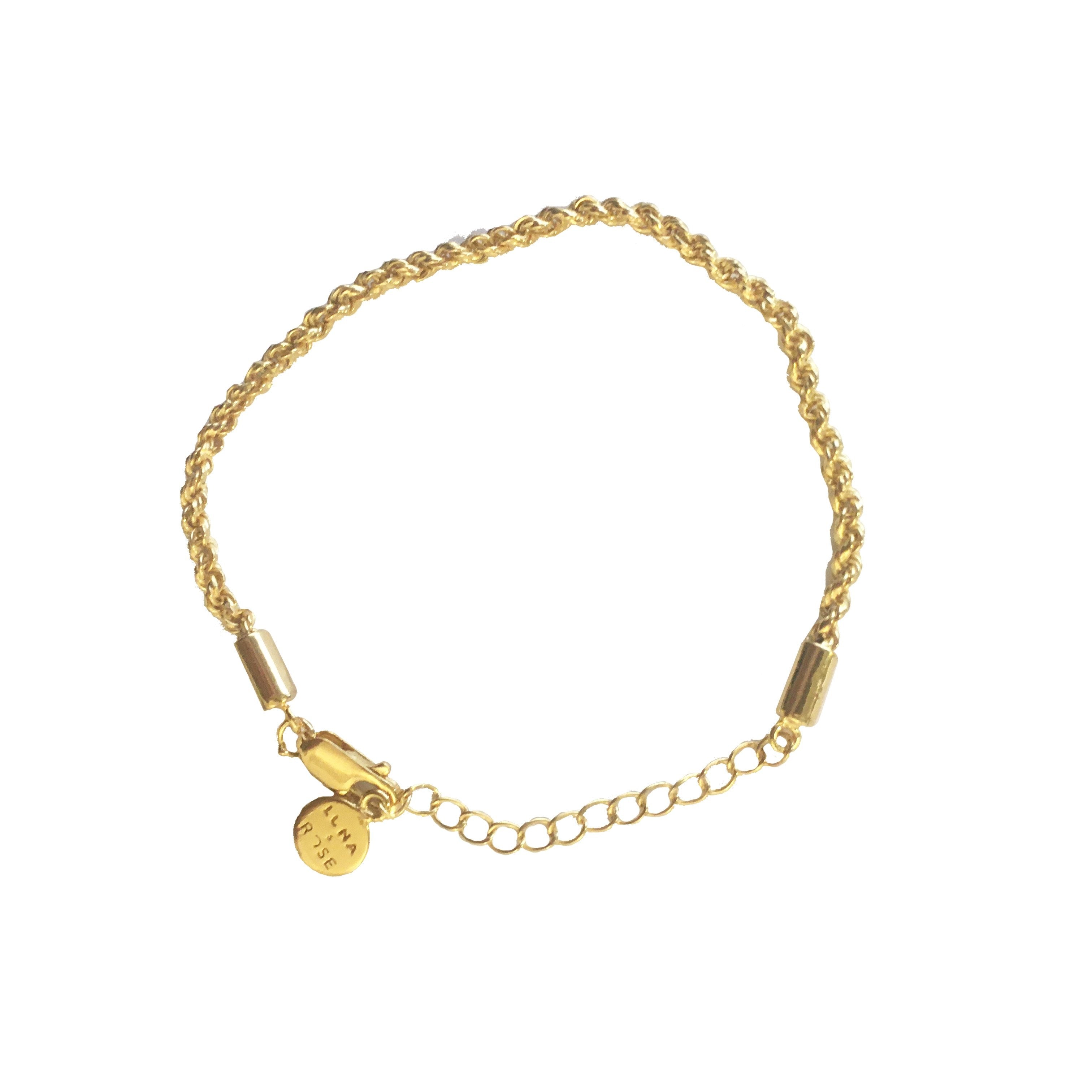 Rhode Island Rope Chain Bracelet in 18kt Gold