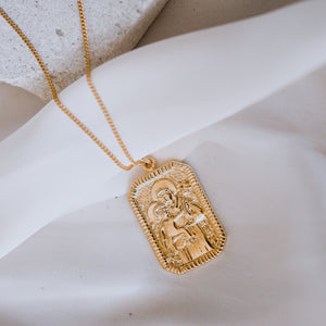 Solid 9kt Gold St Anthony Necklace