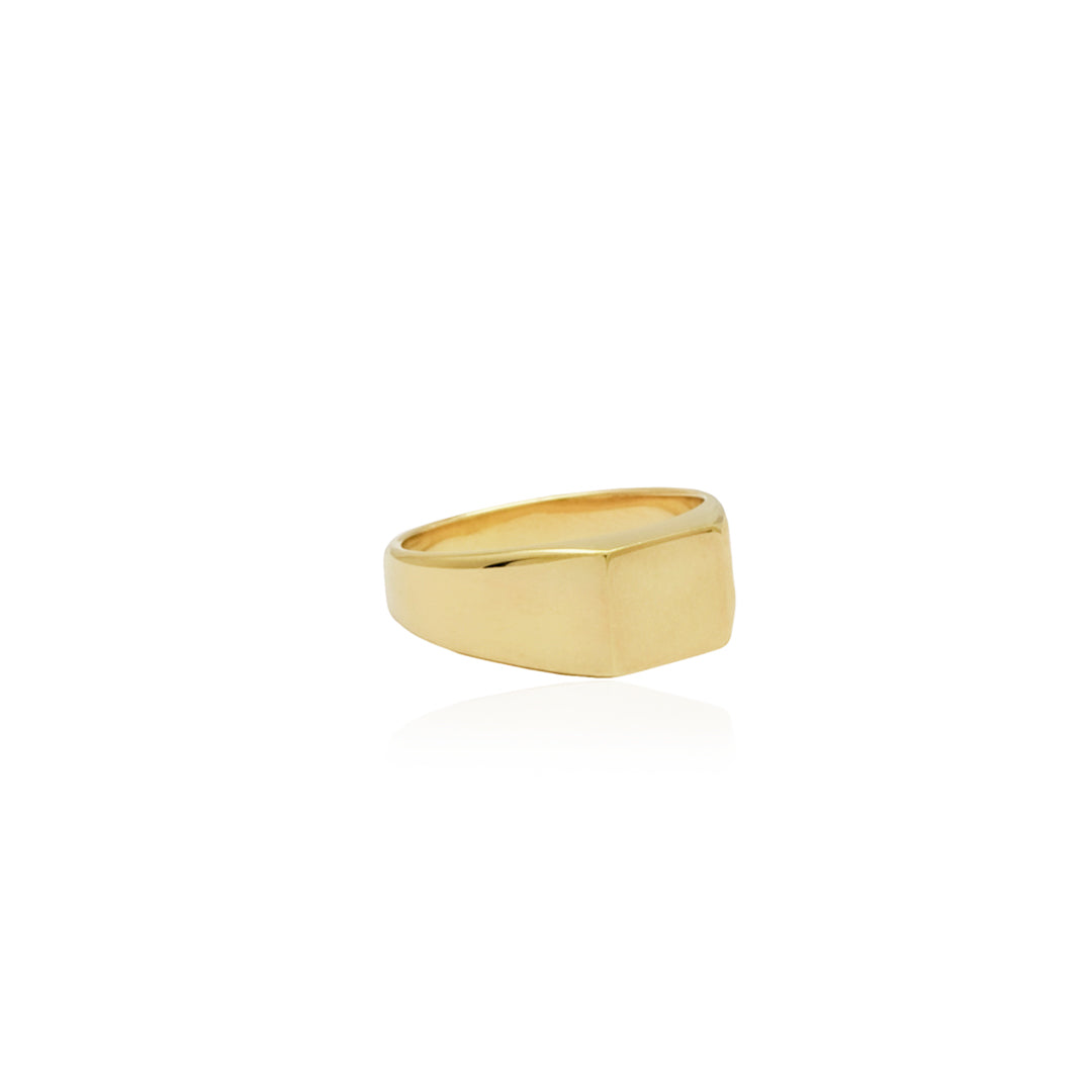 Luna & Rose Classic Square Signet Ring - Gold