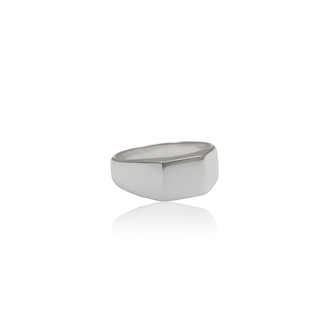 Luna & Rose Classic Square Signet Ring - Silver