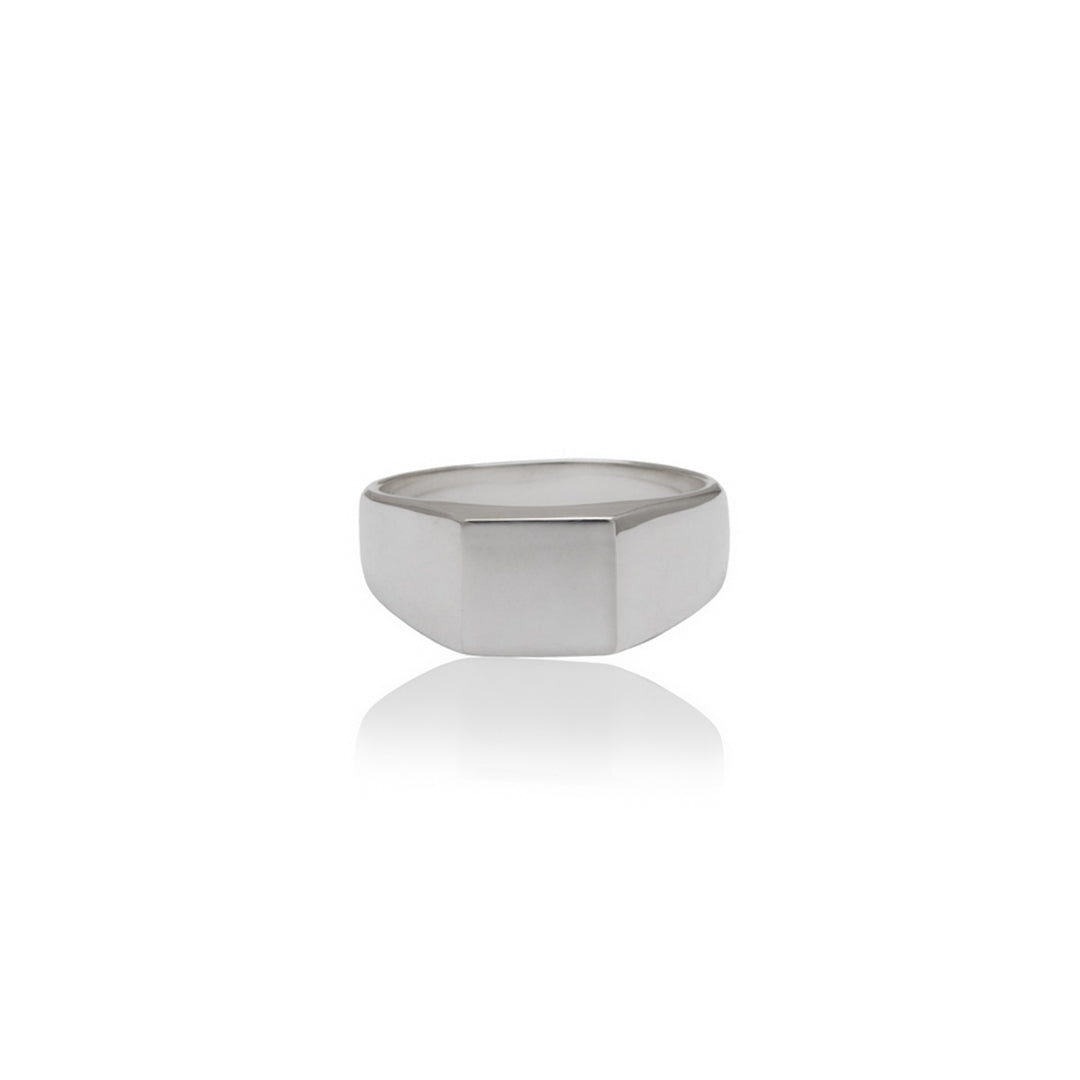Luna & Rose Classic Square Signet Ring - Silver
