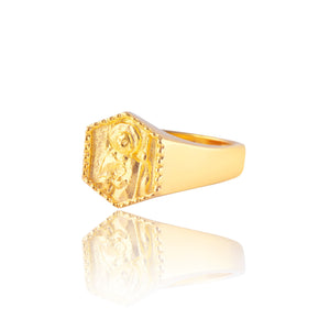 St Jude Gold Signet Ring