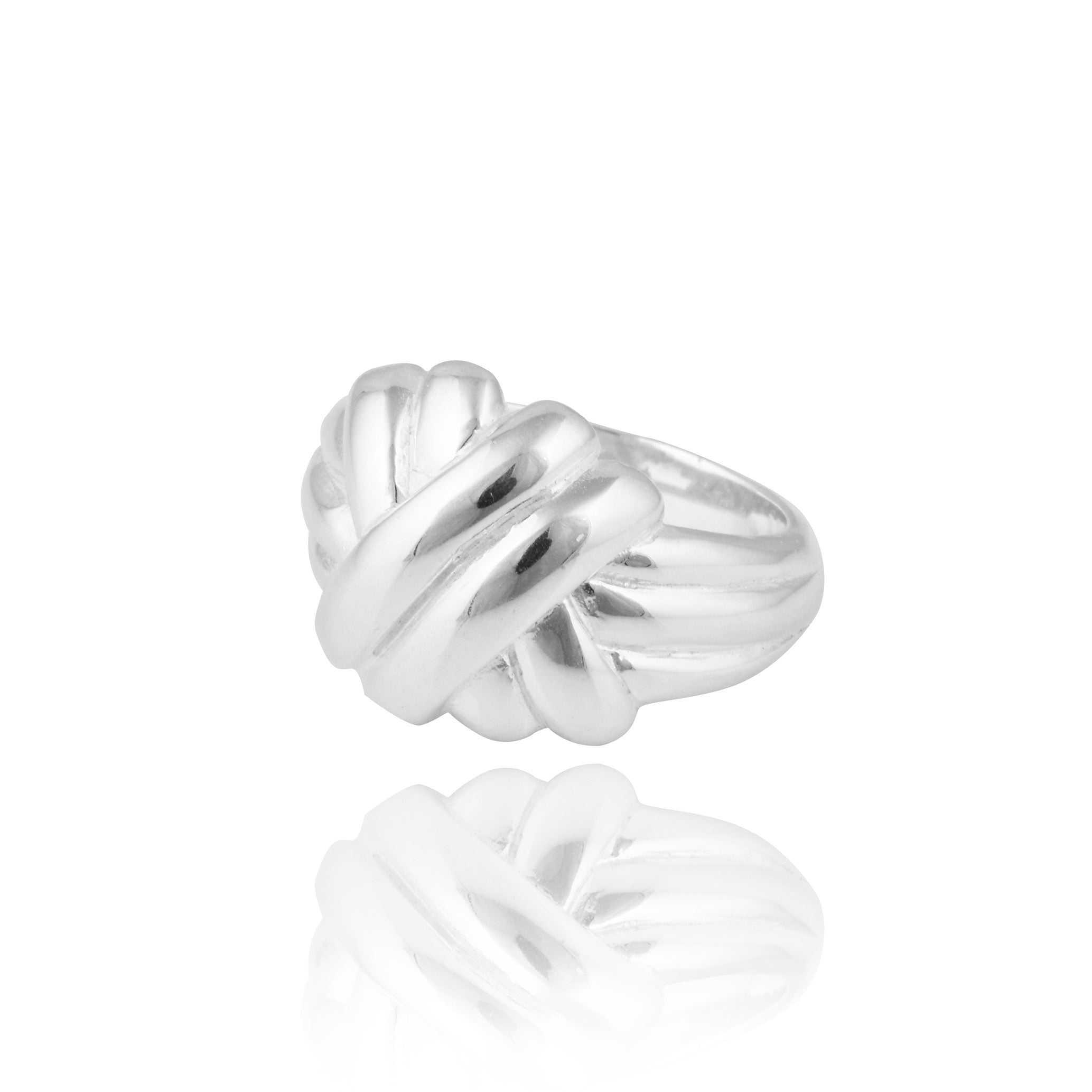 Tina Turner Plaited Ring - Silver