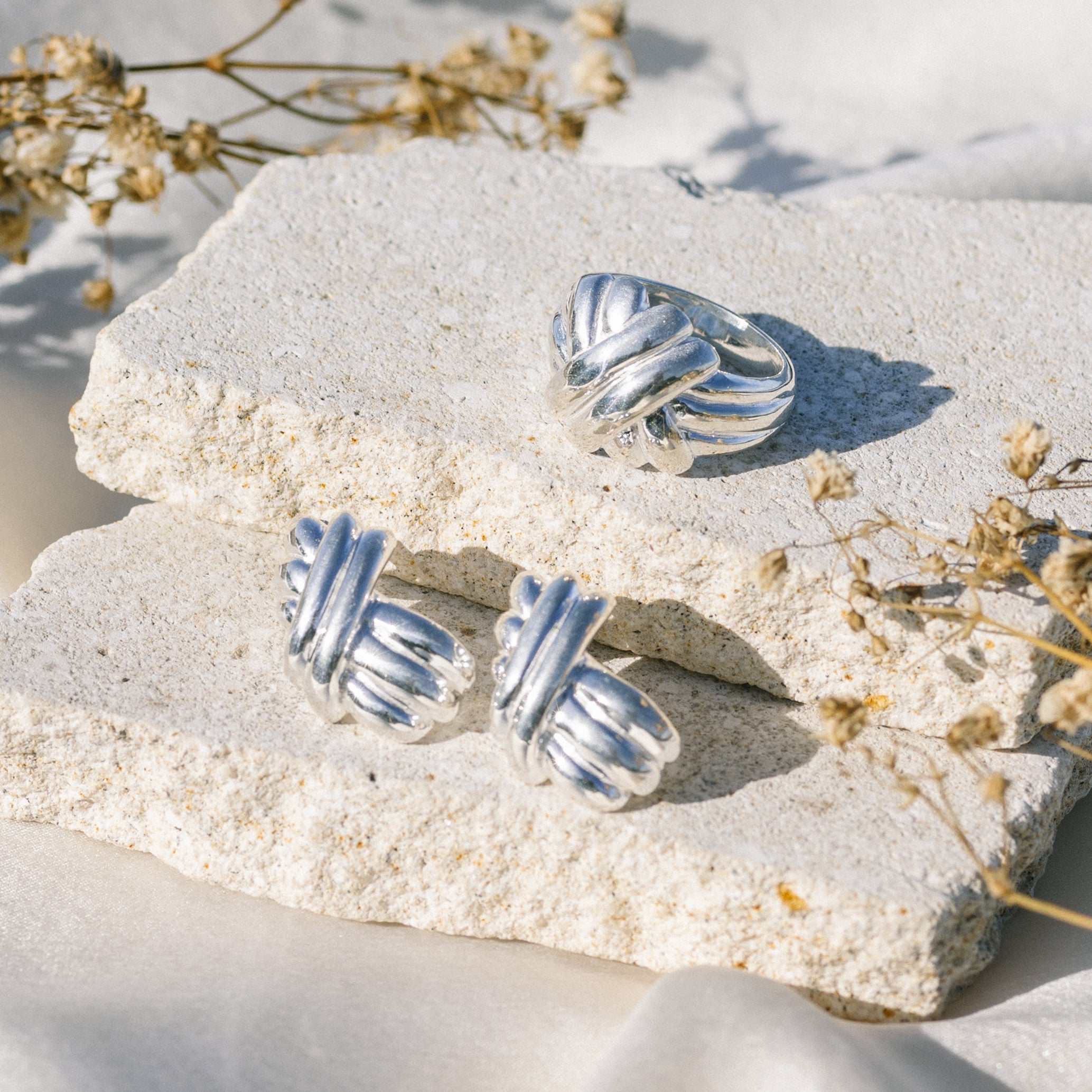 Tina Turner Plaited Ring - Silver