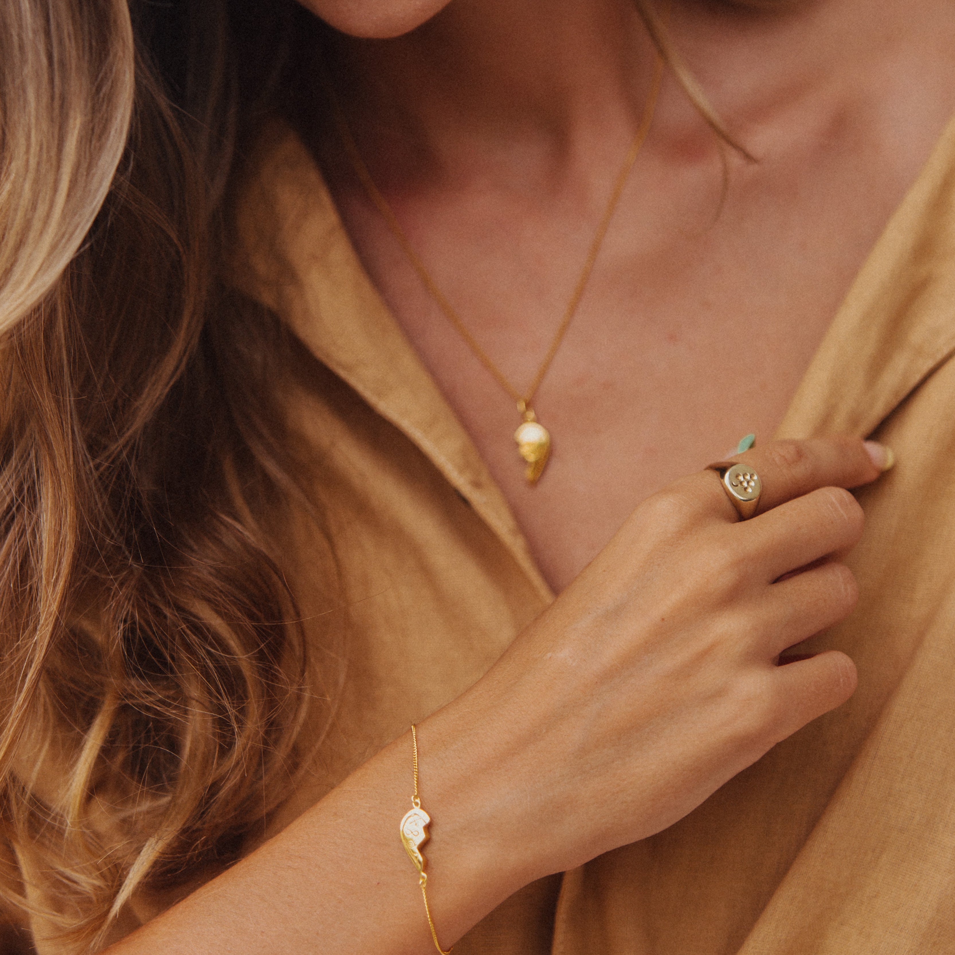 BFF Broken Heart Bracelet SET - Gold