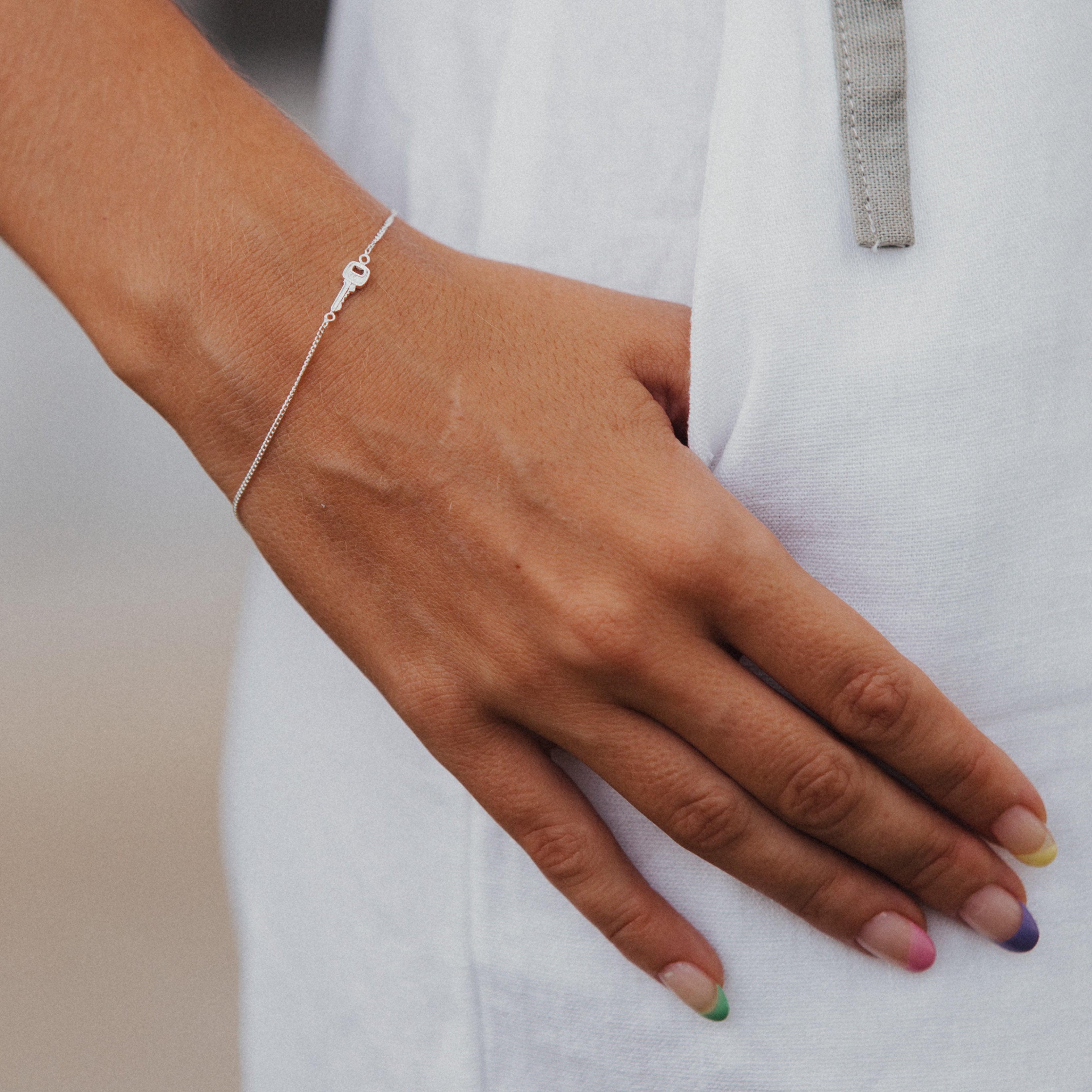 Lock & Key BFF Bracelet SET - Silver