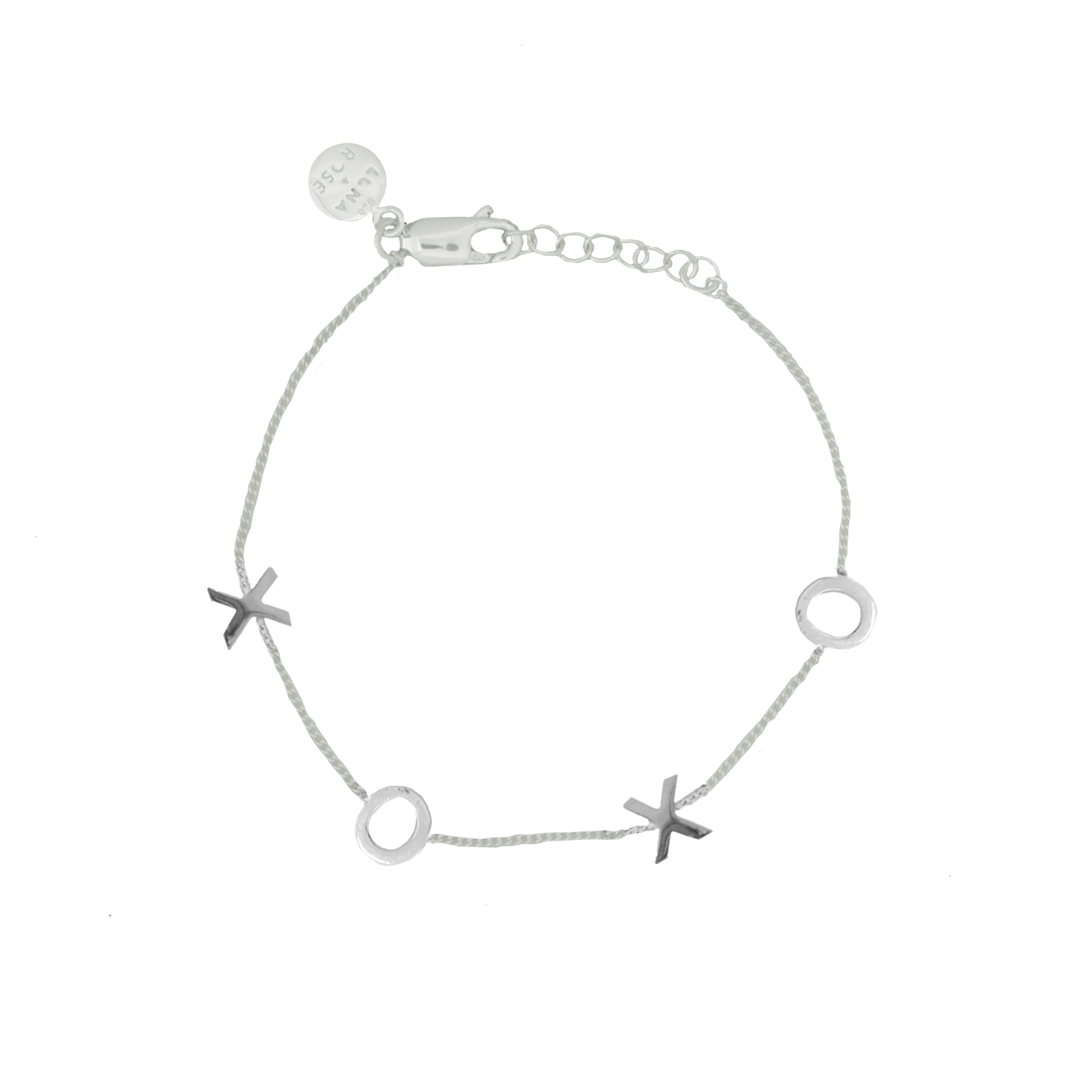 Luna & Rose Recycled Sterling Silver XOXO Bracelet