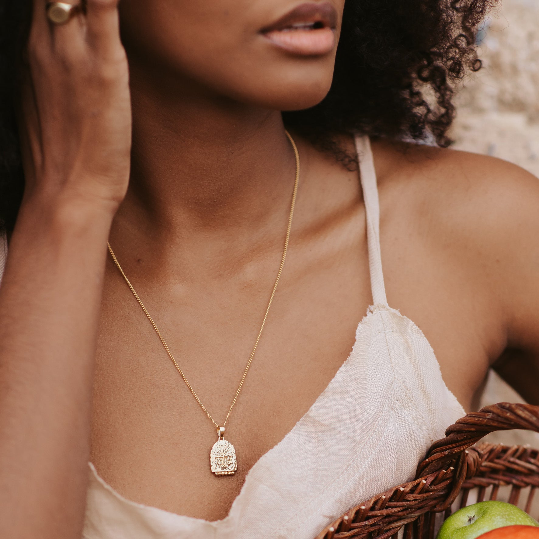 Luna & Rose Ethical Jewelry LIBRA ZODIAC PENDANT - GOLD