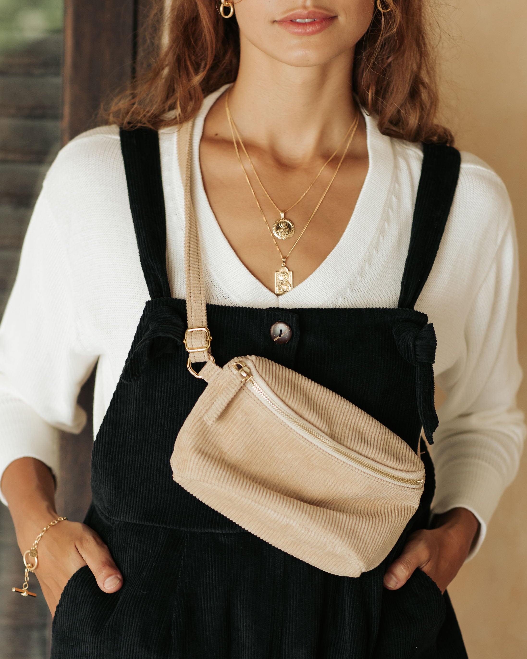 The Benny Bag - Light Cinnamon Corduroy **ORGANICALLY DYED**