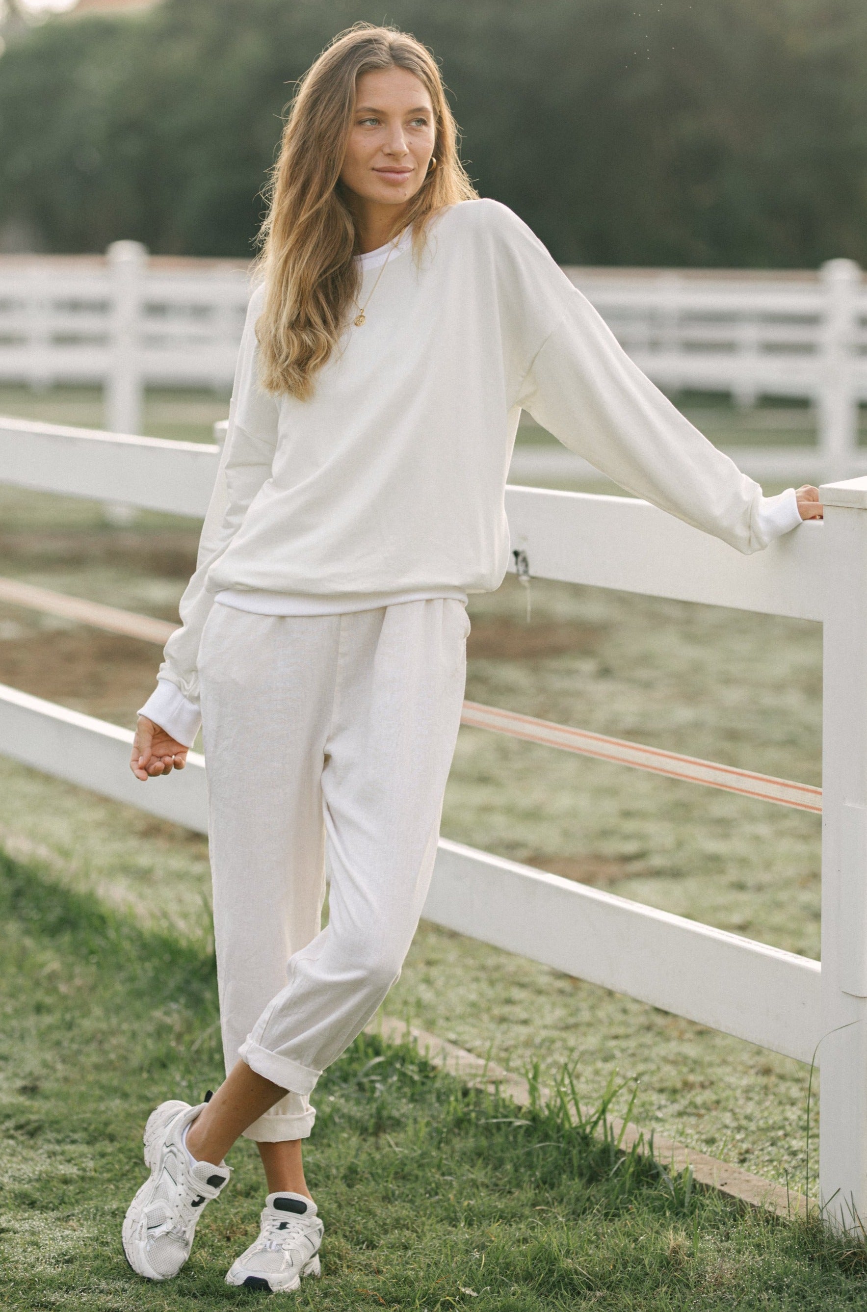 Bamboo Billie Jumper in Coconut Off White