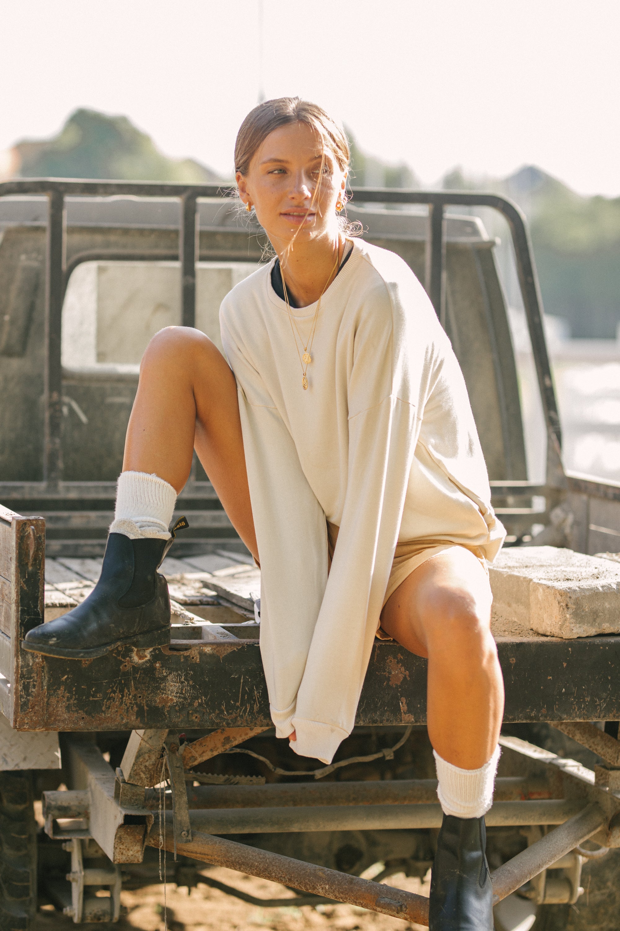 Billie Bamboo Jumper in Macadamia by Luna & Rose