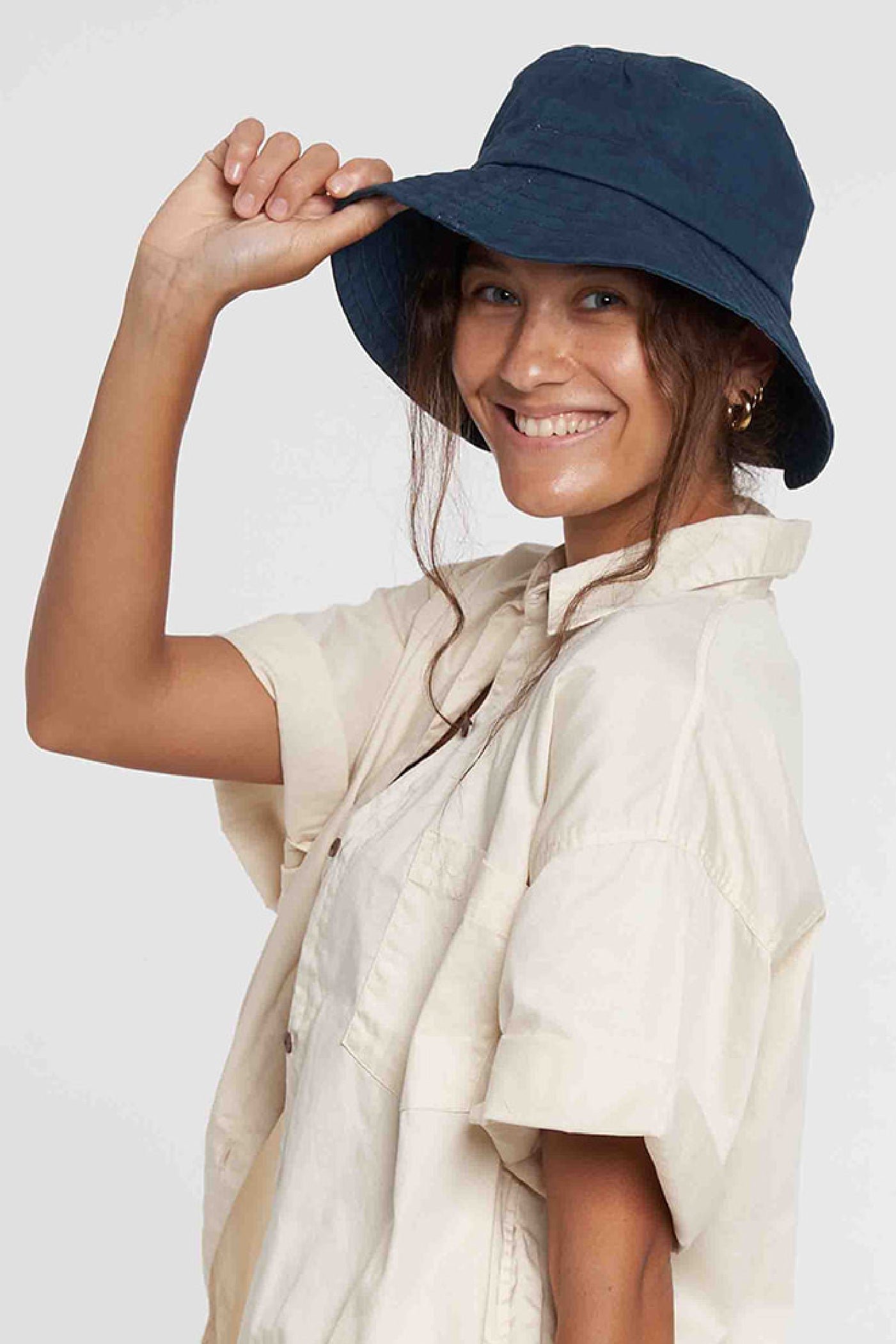 Bronte Bucket Hat - Ocean Blue**Organically Plant Dyed**