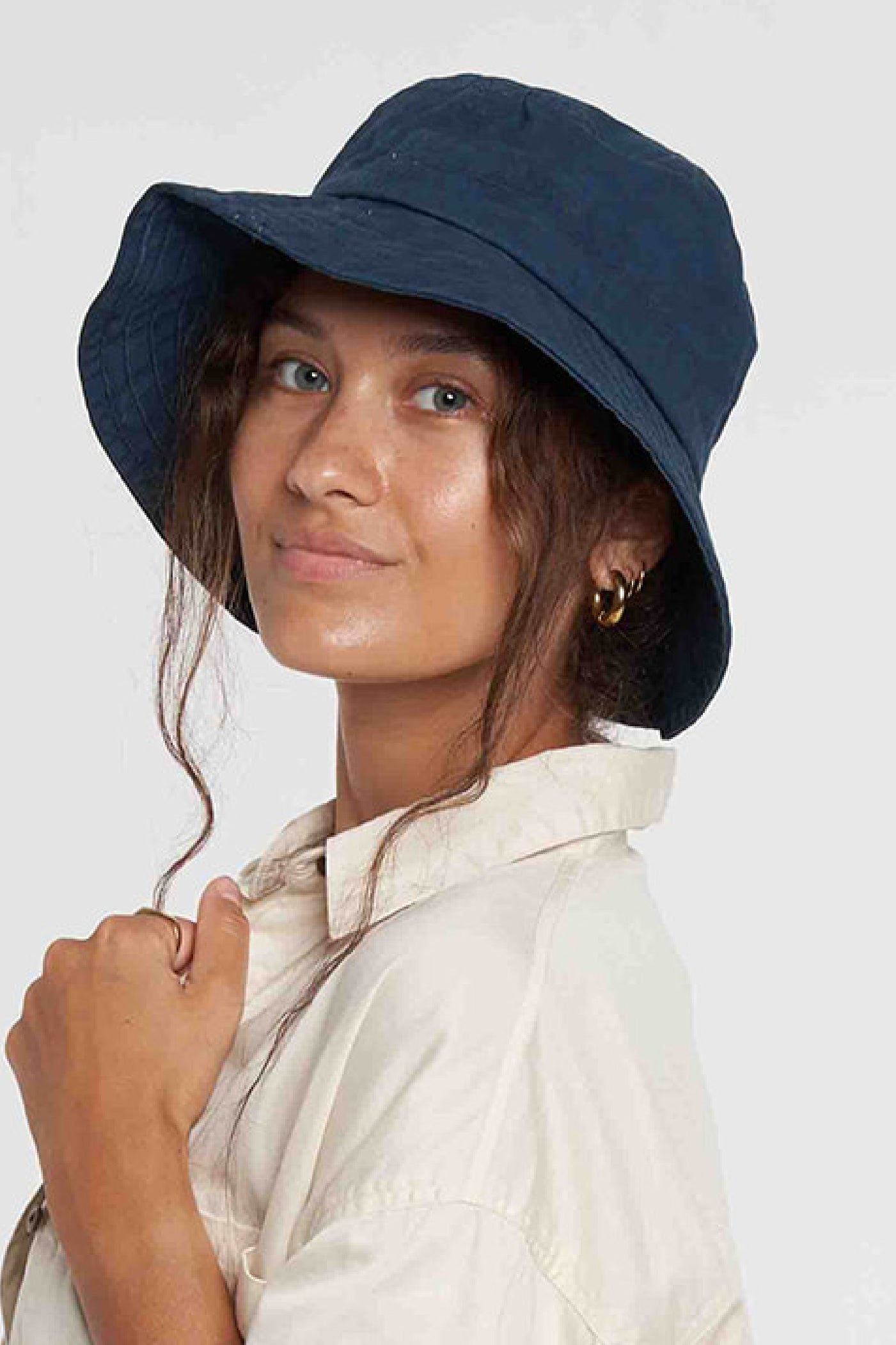 Bronte Bucket Hat - Ocean Blue**Organically Plant Dyed**