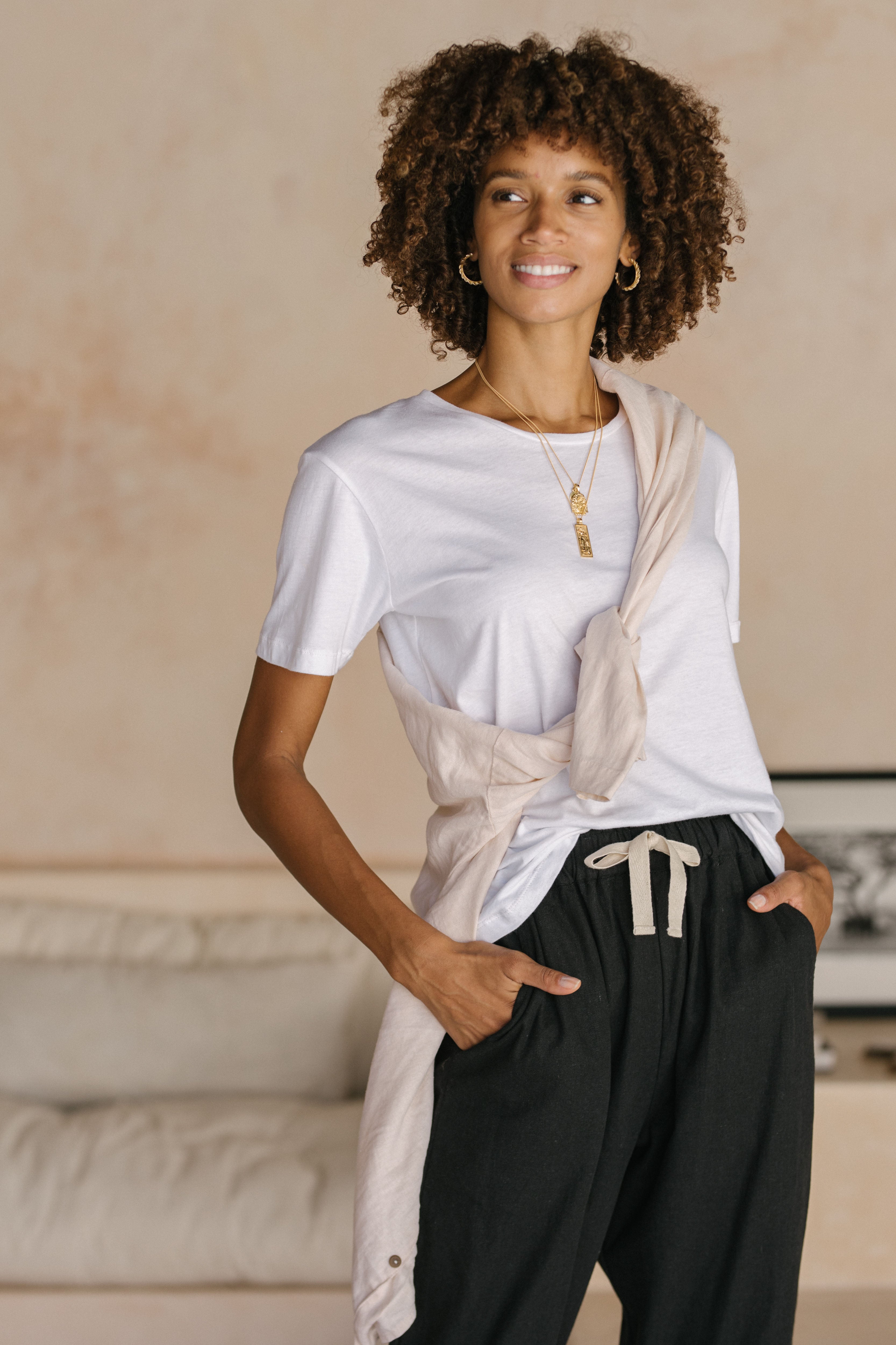 Luna & Rose Organic Cotton T-Shirt Coconut White