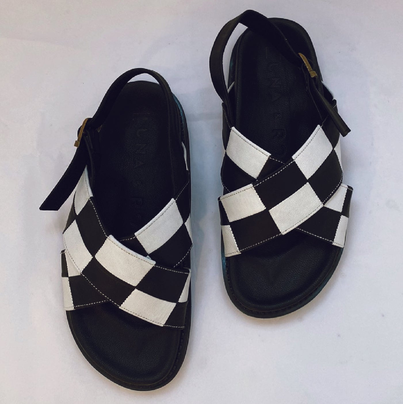 Luna & Rose Coco Slide - Black & White Check