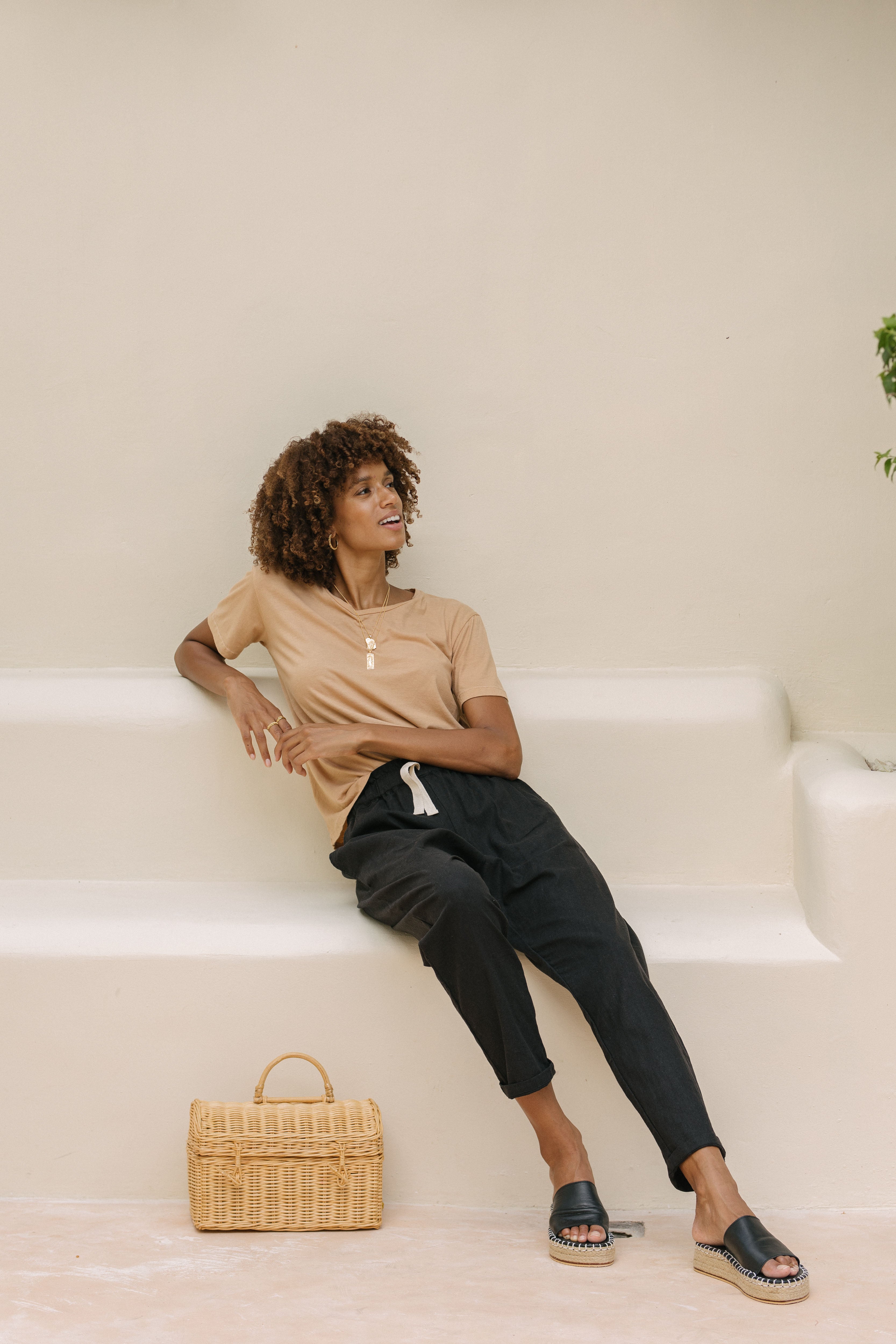 Luna & Rose Linen FRANKIE PANTS - Chia