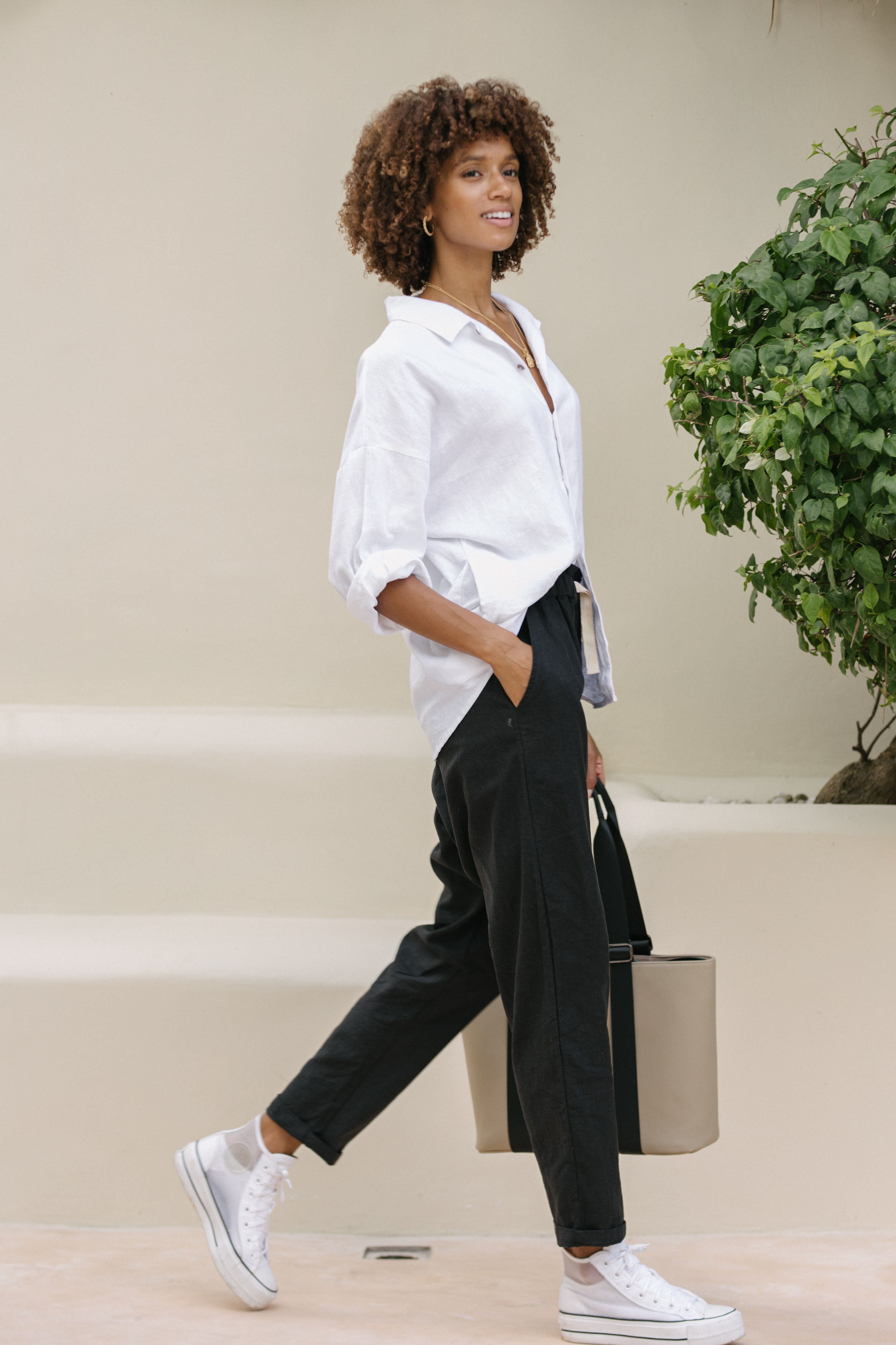 Luna & Rose Linen FRANKIE PANTS - Chia