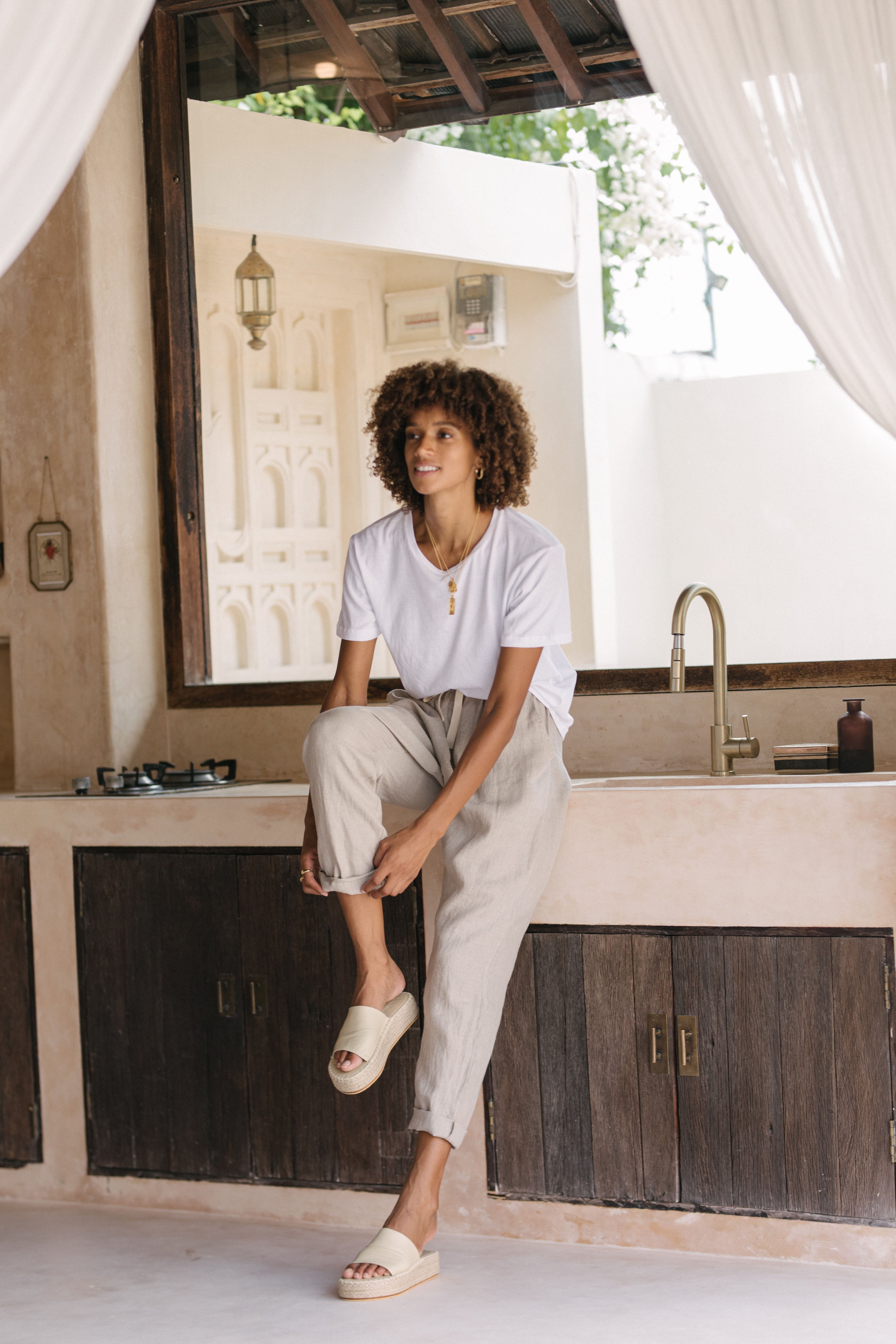 Luna & Rose Linen FRANKIE PANTS - Pepper