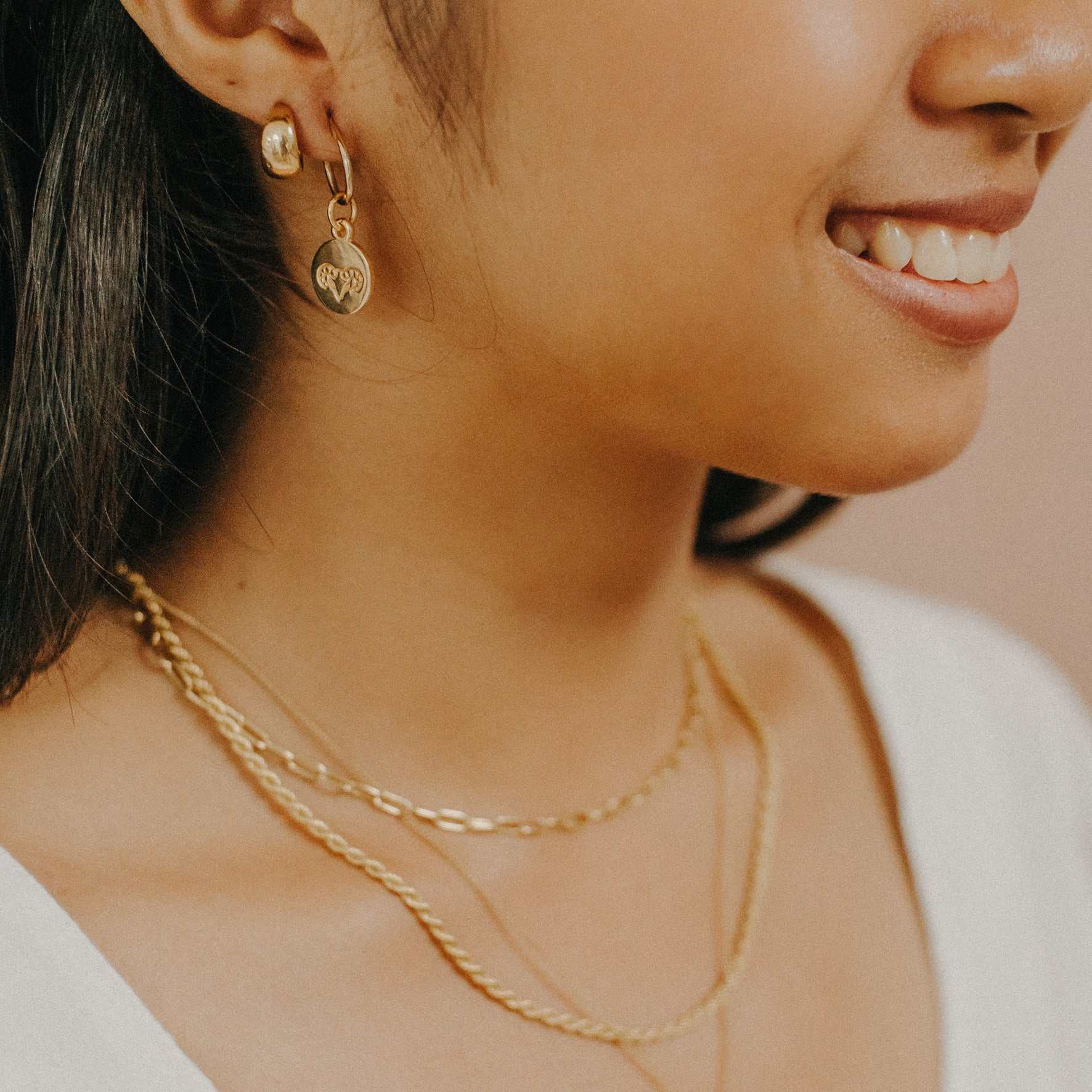 Scorpio Mini Zodiac Hoops - Gold