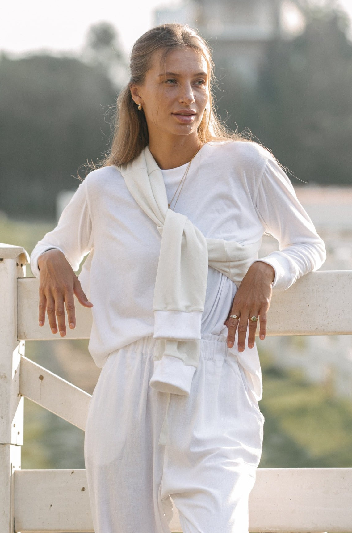 ORGANIC COTTON TOMMY TOP - Coconut White