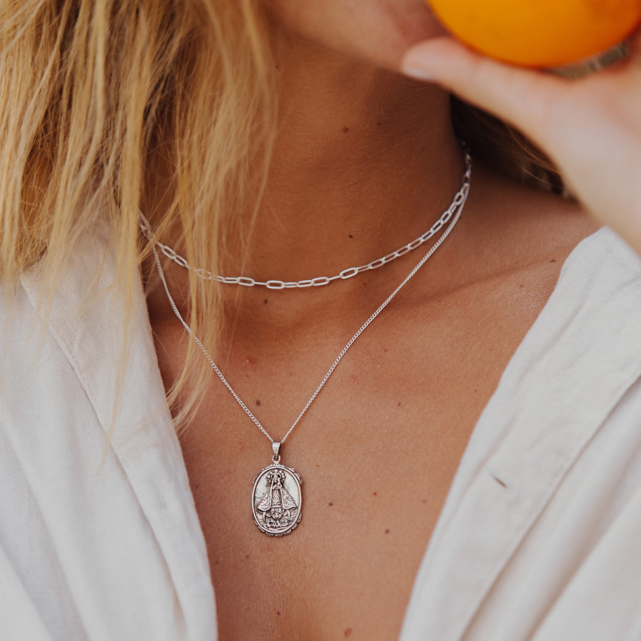 Our Lady of Charity - Patroness of Cuba Necklace - Silver