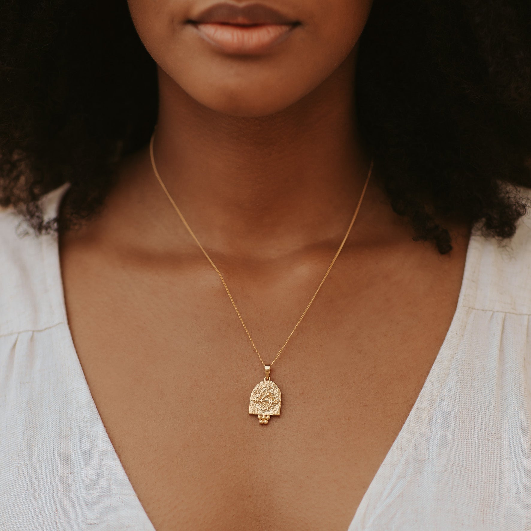 Ethical Jewelry SAGITTARIUS ZODIAC PENDANT - GOLD