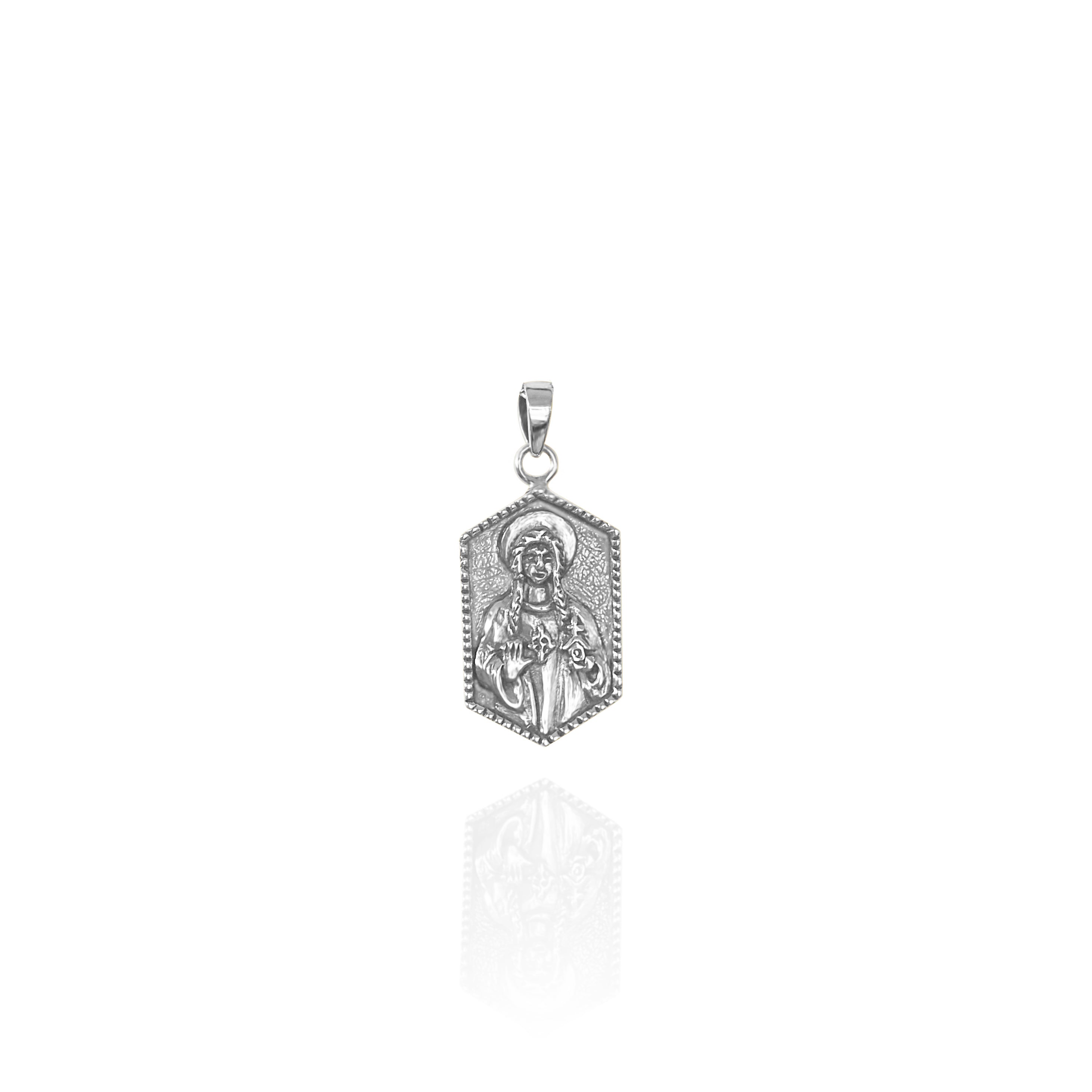 Saint Dwynwen pendant silver the Welsh patron saint of lovers