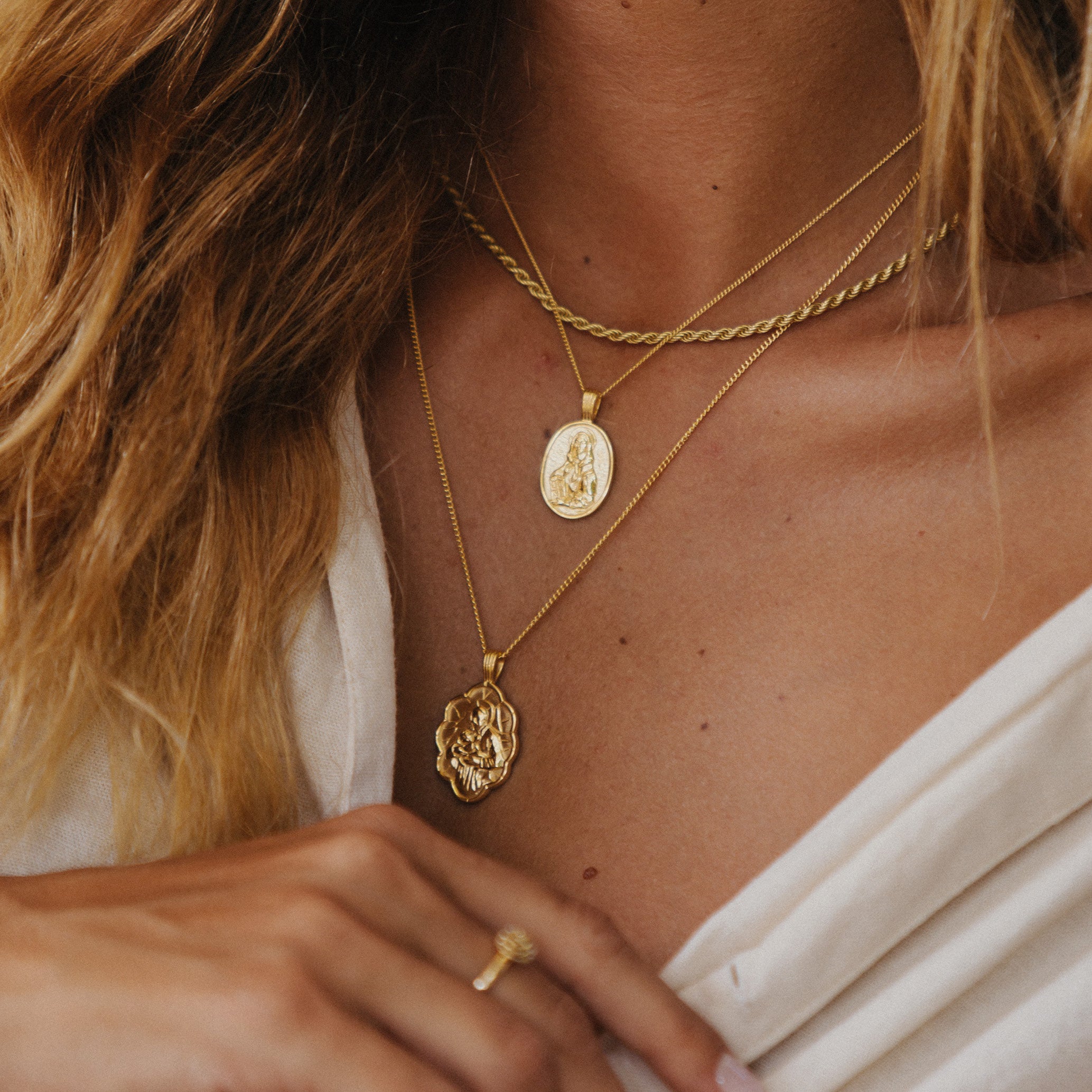 St Dymphna - Patron Saint of Anxiety - CHARM ONLY - Gold