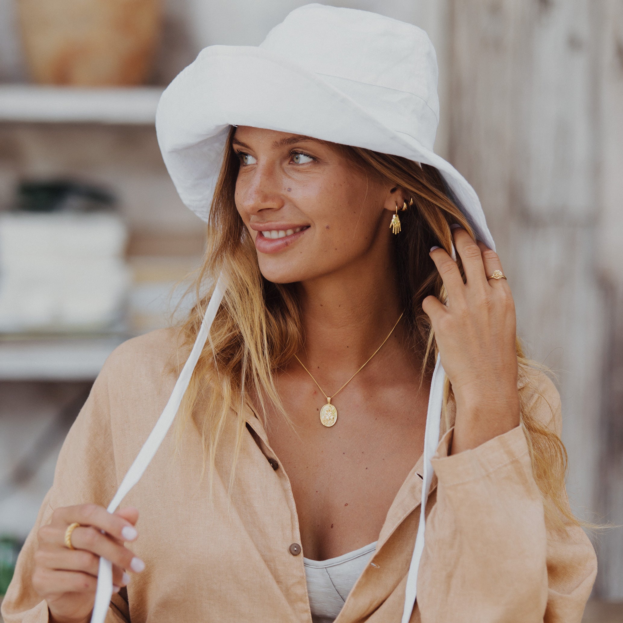 St Dymphna - Patron Saint of Anxiety - CHARM ONLY - Gold