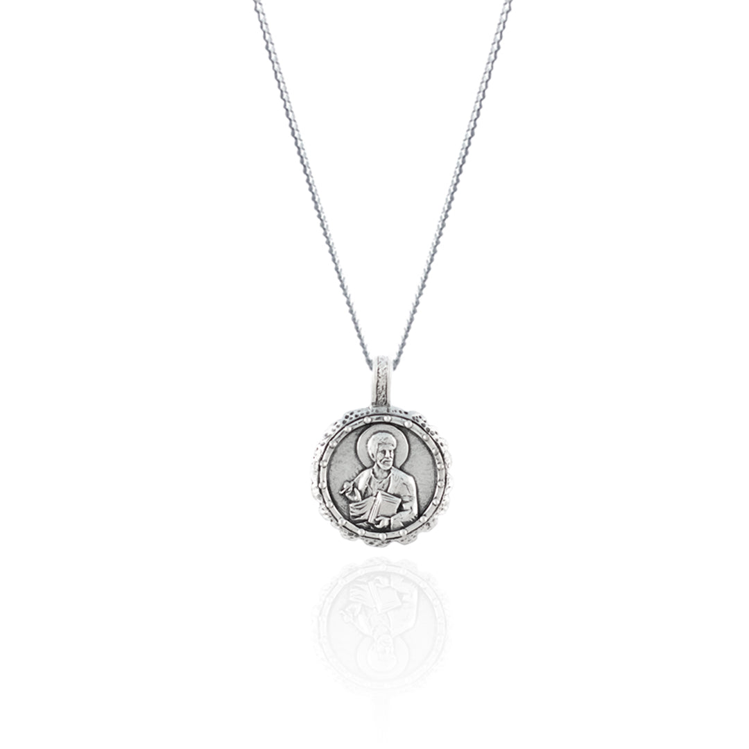St Luke - Patron Saint of Creativity & Artists Necklace - Silver