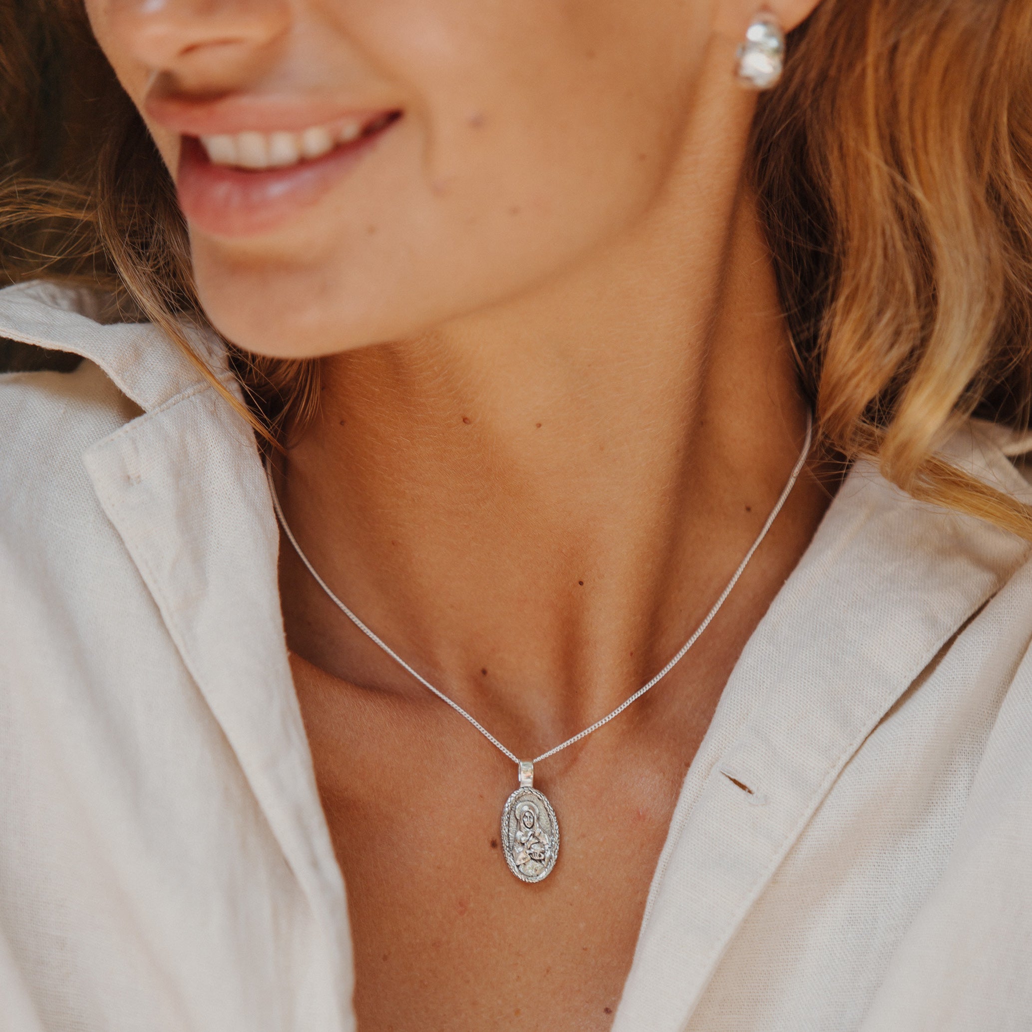 St Melangell - Patron Saint of Small Animals - CHARM ONLY - Silver